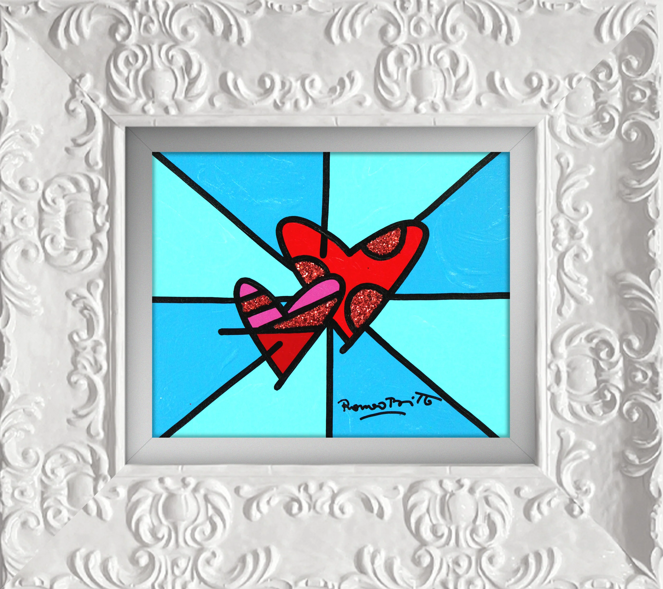 LOVE LOVE (BLUE) - Original Painting - Image 11
