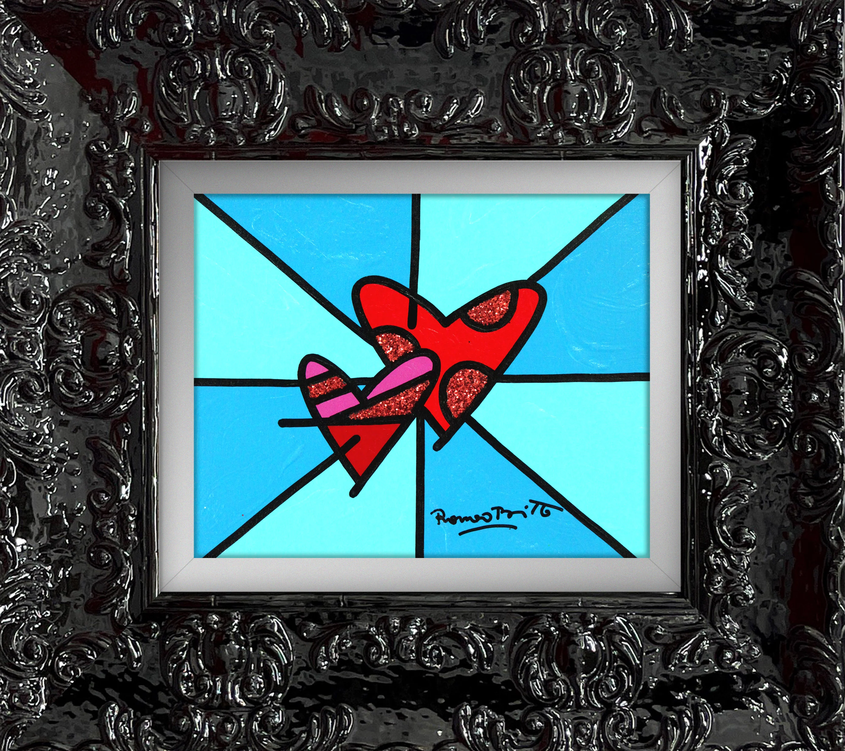 LOVE LOVE (BLUE) - Original Painting - Image 14
