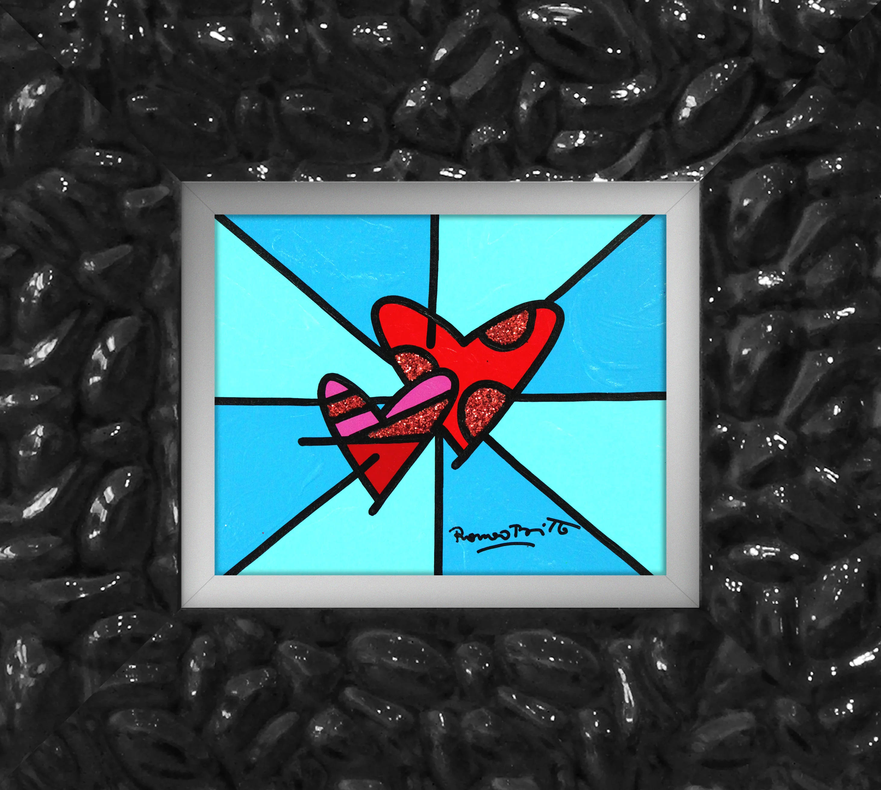 LOVE LOVE (BLUE) - Original Painting - Image 16