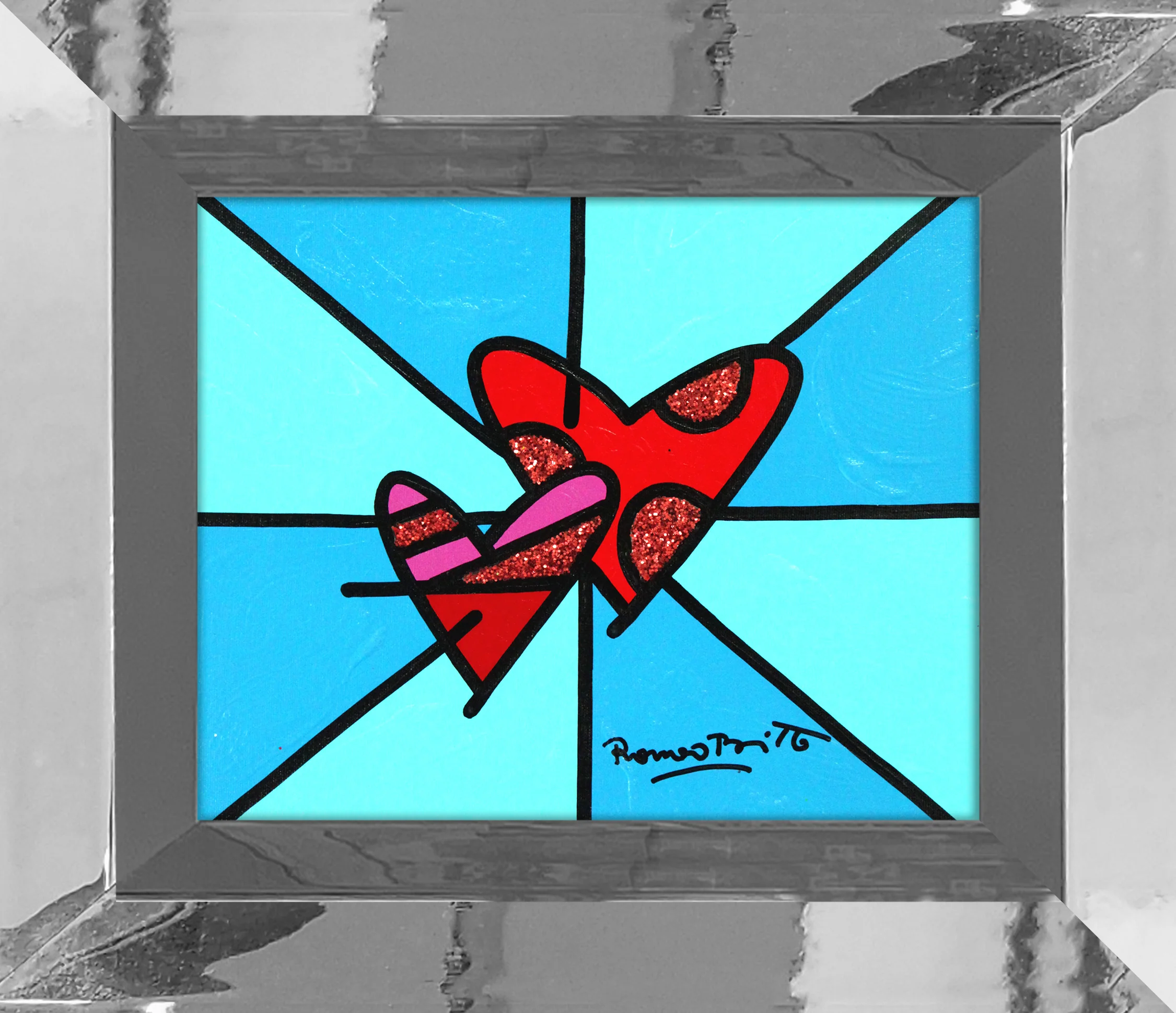 LOVE LOVE (BLUE) - Original Painting - Image 17
