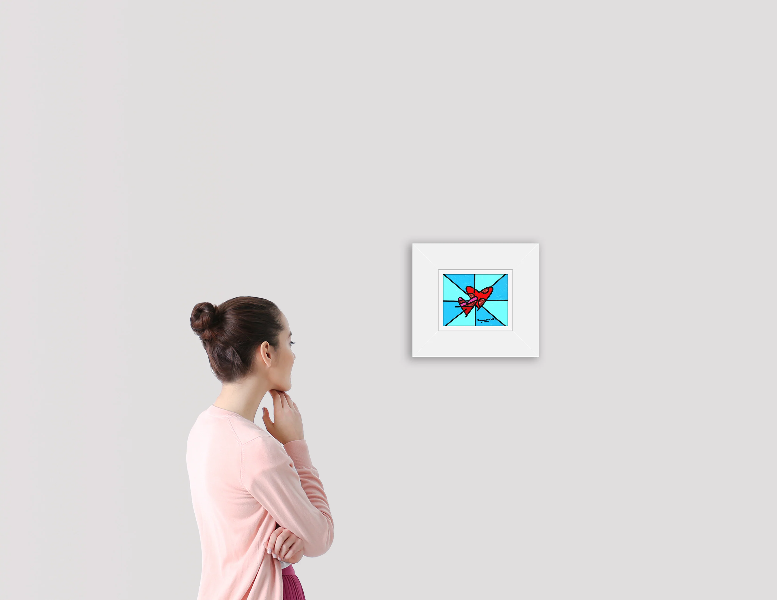 LOVE LOVE (BLUE) - Original Painting - Image 3