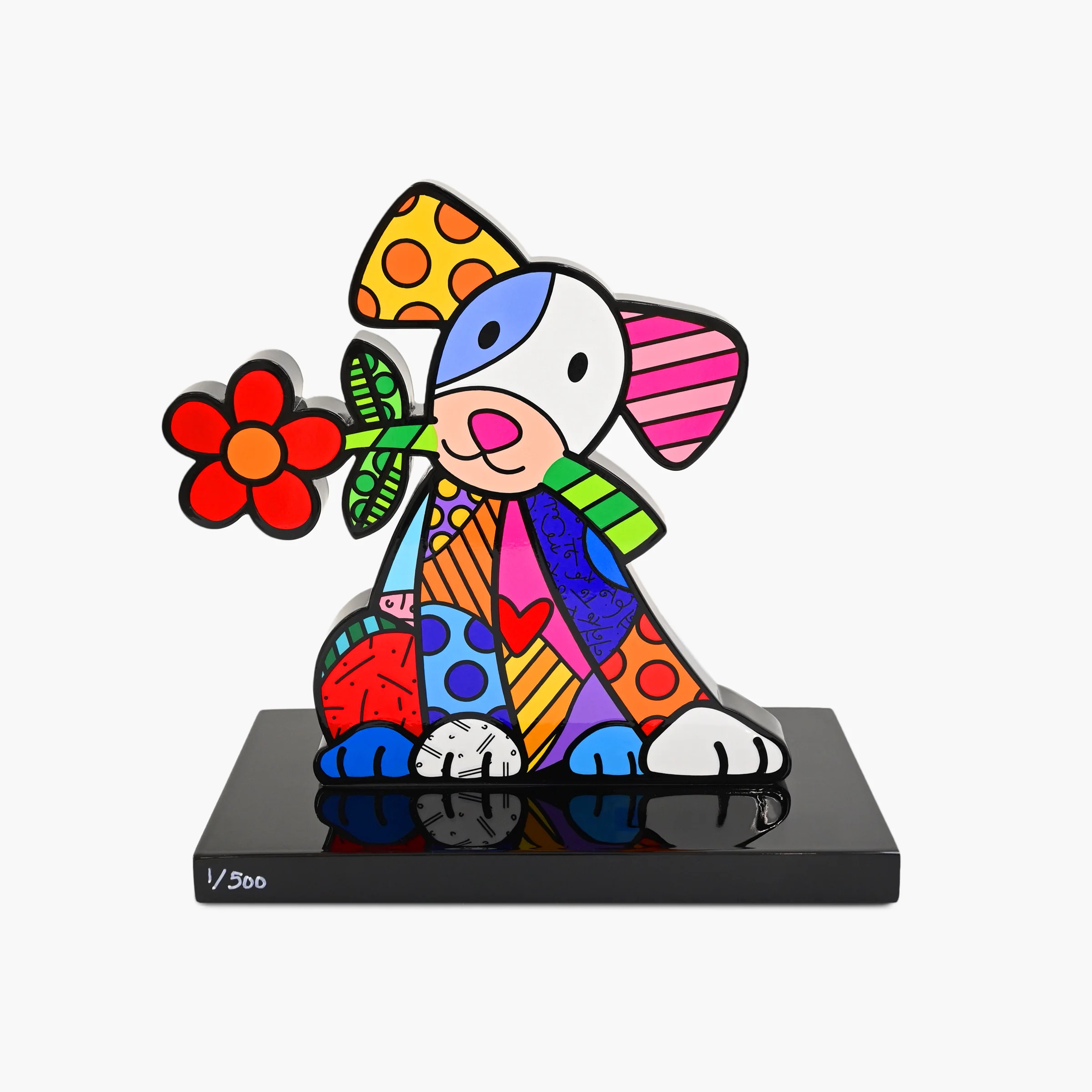 Lovely Dog (Black Base) - Limited Edition Sculpture - Image 2