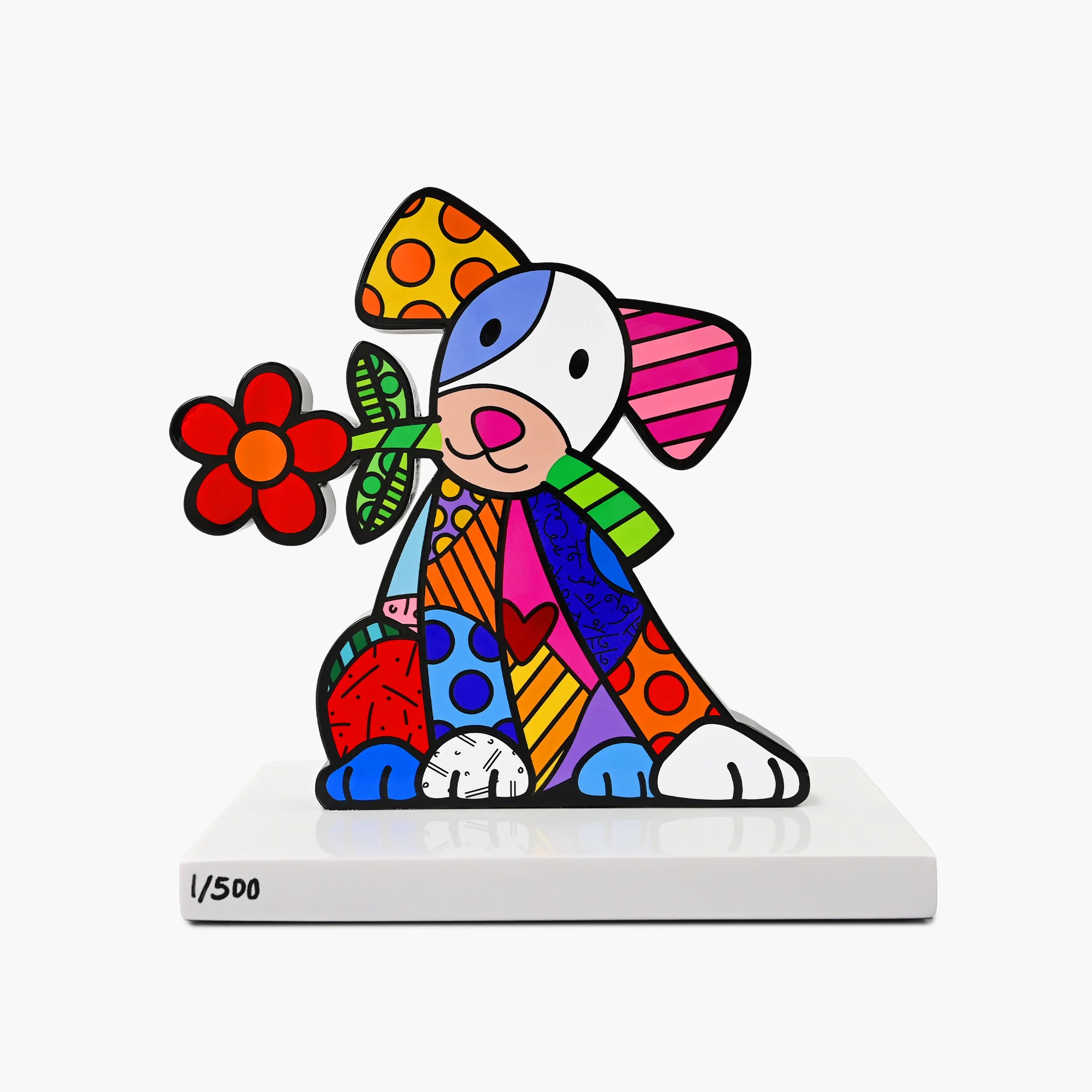 Lovely Dog (White Base) - Limited Edition Sculpture - Image 2