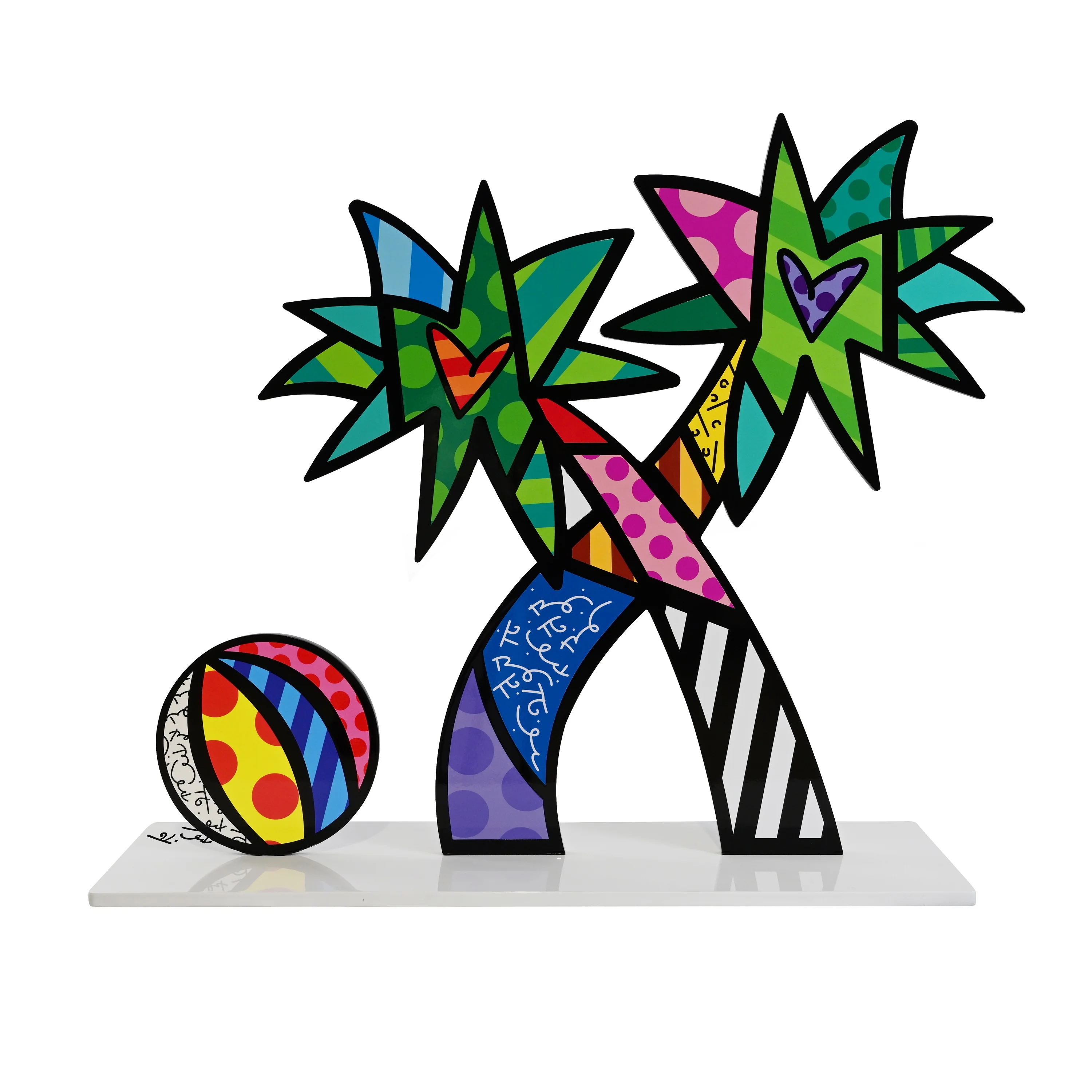 Miami Beach (White Base) - Limited Edition Sculpture - Image 2