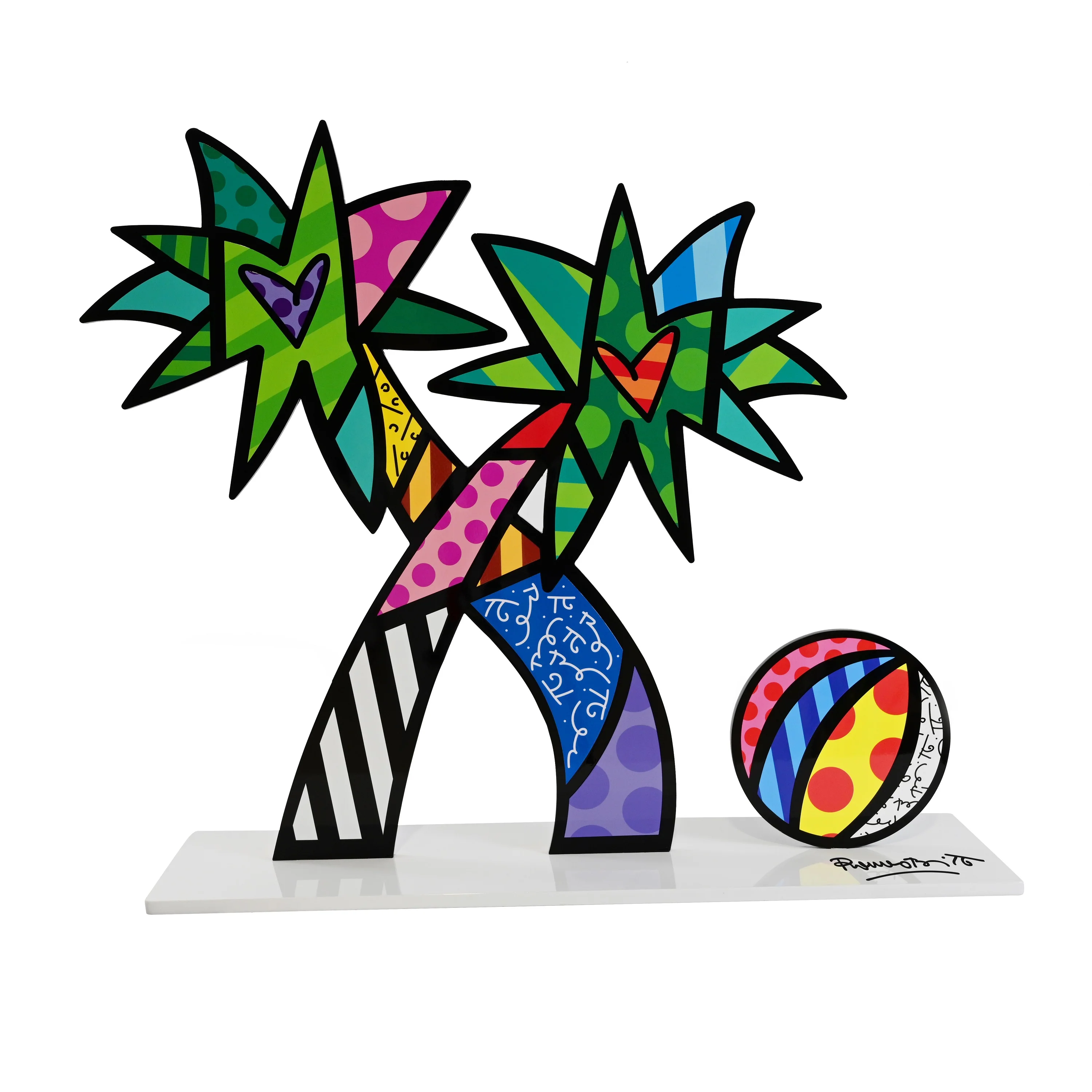 Miami Beach (White Base) - Limited Edition Sculpture - Image 3