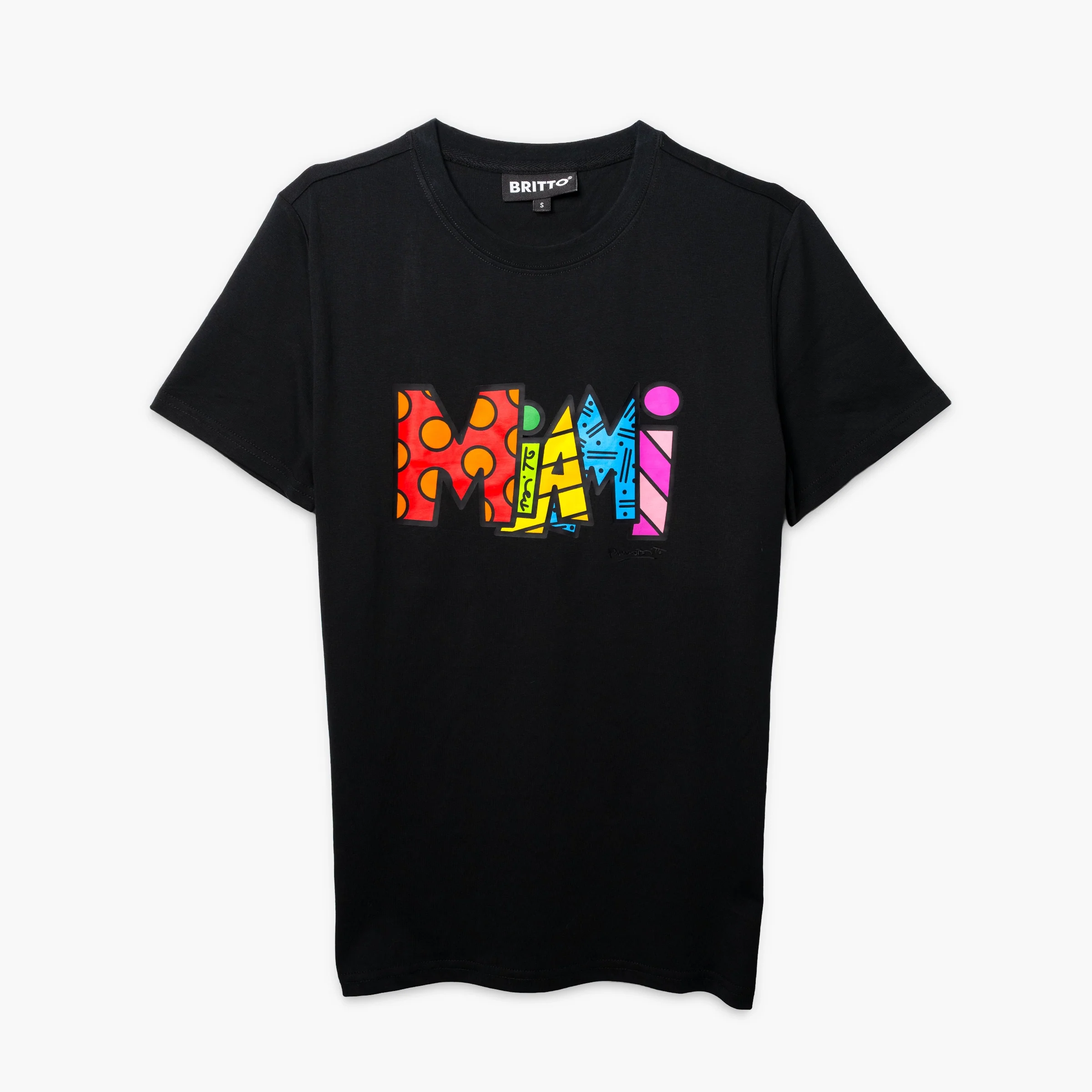 Miami Black Britto T-Shirt For Women - Image 2