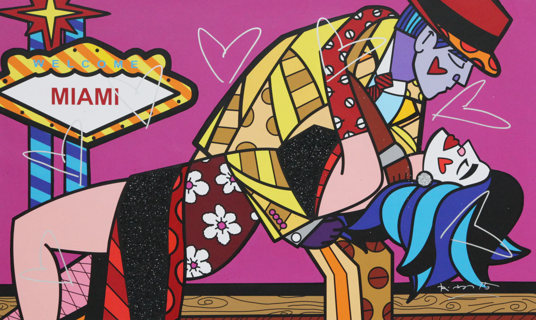 Miami Party IX - Mixed Media Original