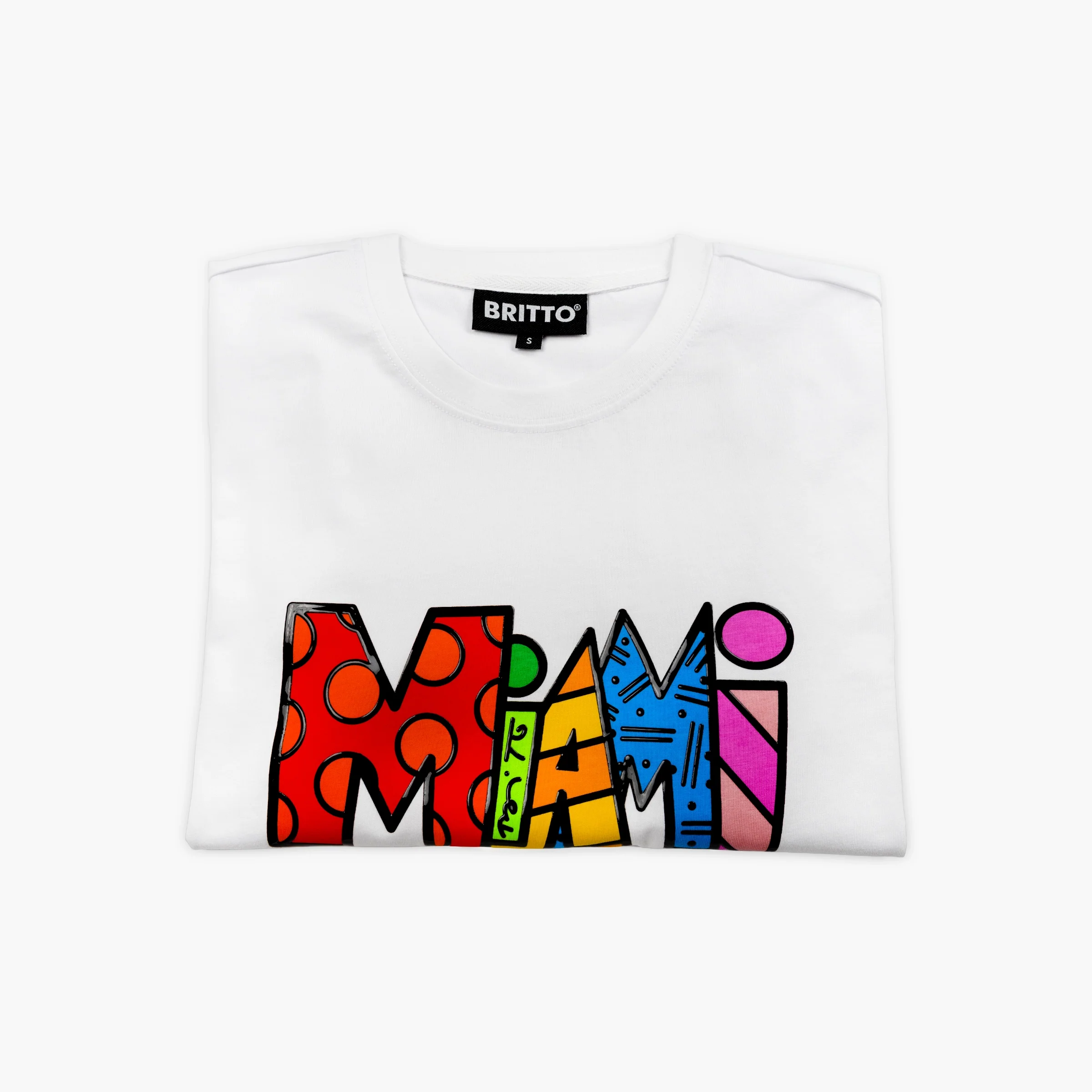 Miami White Britto T-Shirt For Women - Image 4