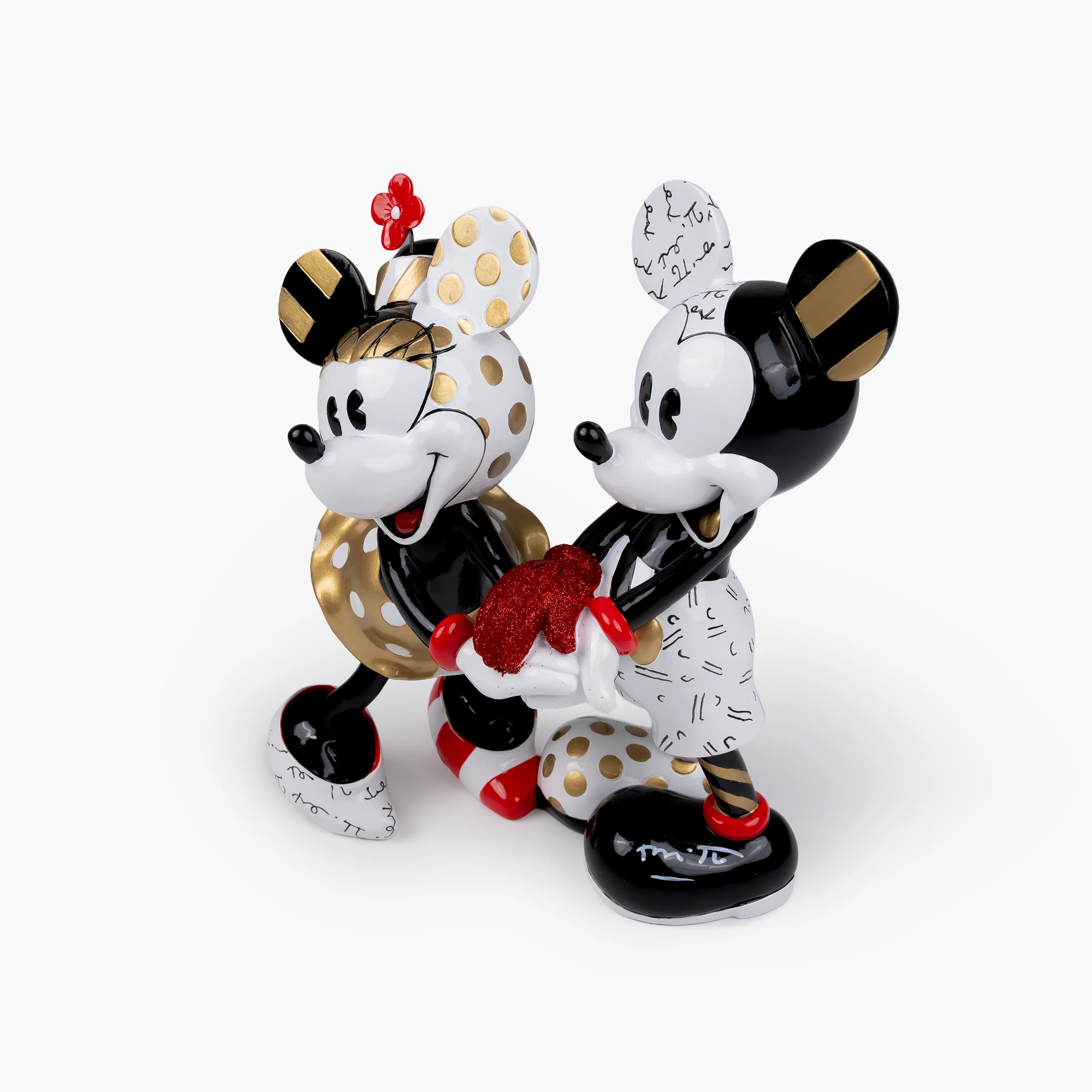 Mickey and Minnie Black & Gold - Disney by Britto Figurine - Image 4