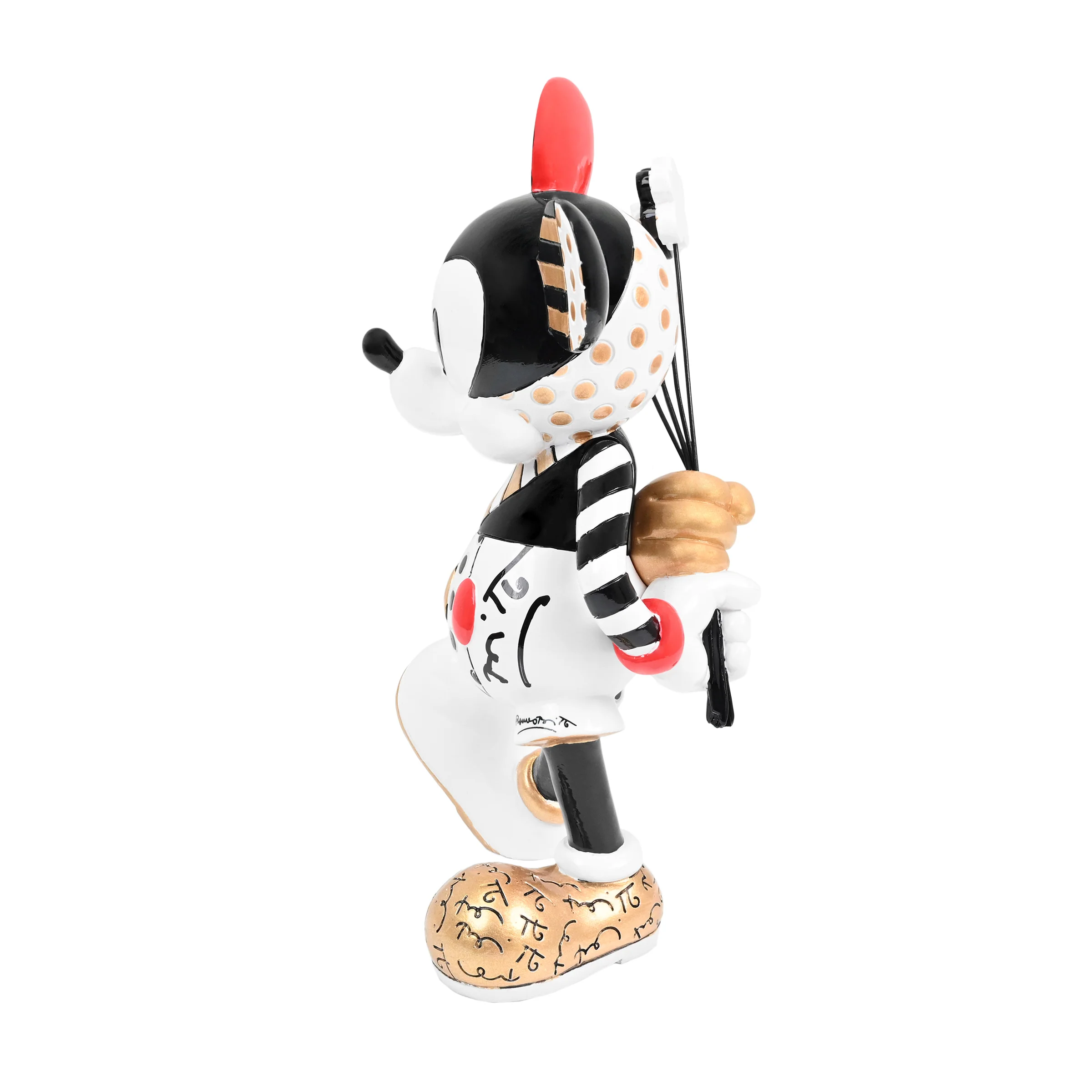 Mickey With Flowers - Black & Gold - Disney by Britto Figurine - Image 2