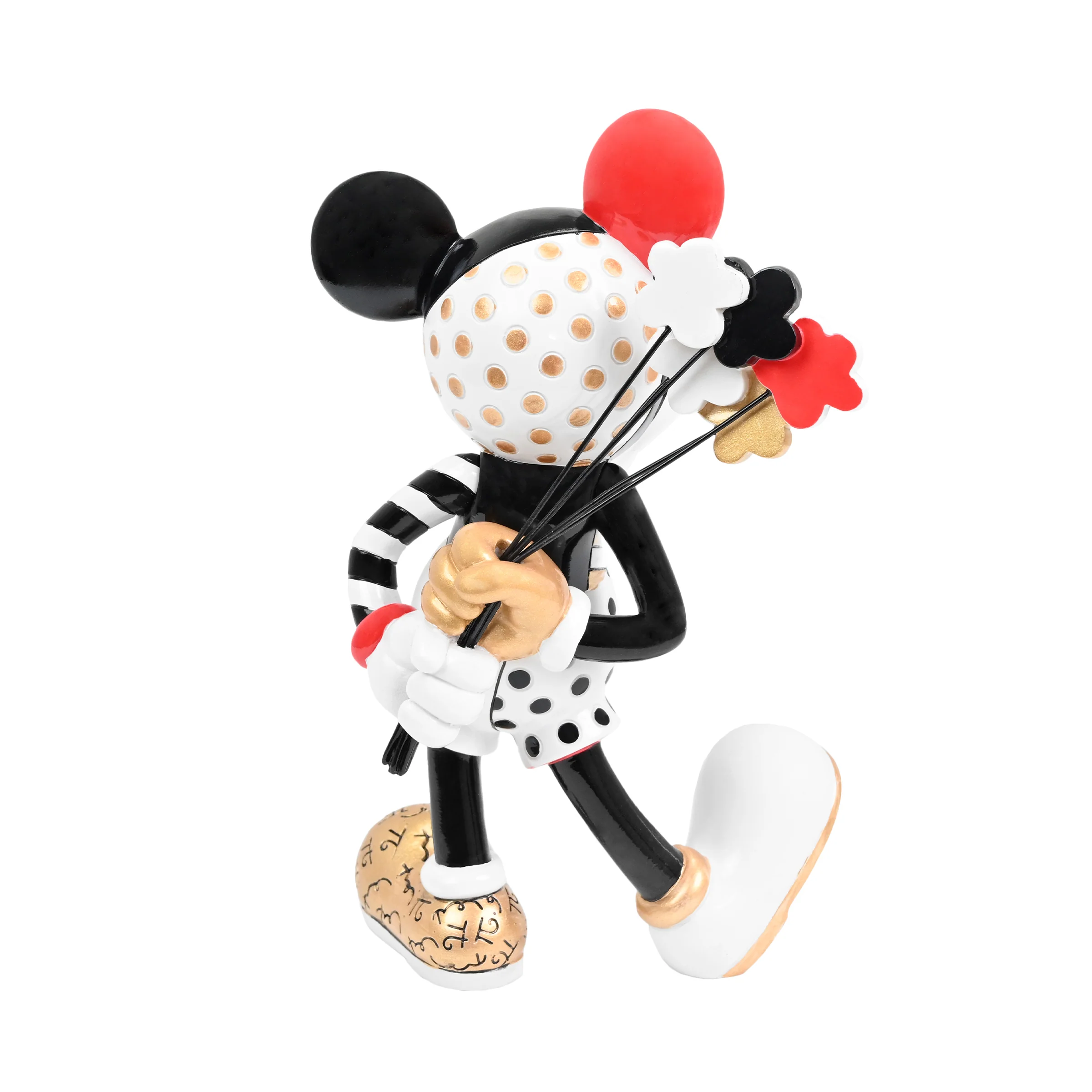 Mickey With Flowers - Black & Gold - Disney by Britto Figurine - Image 3