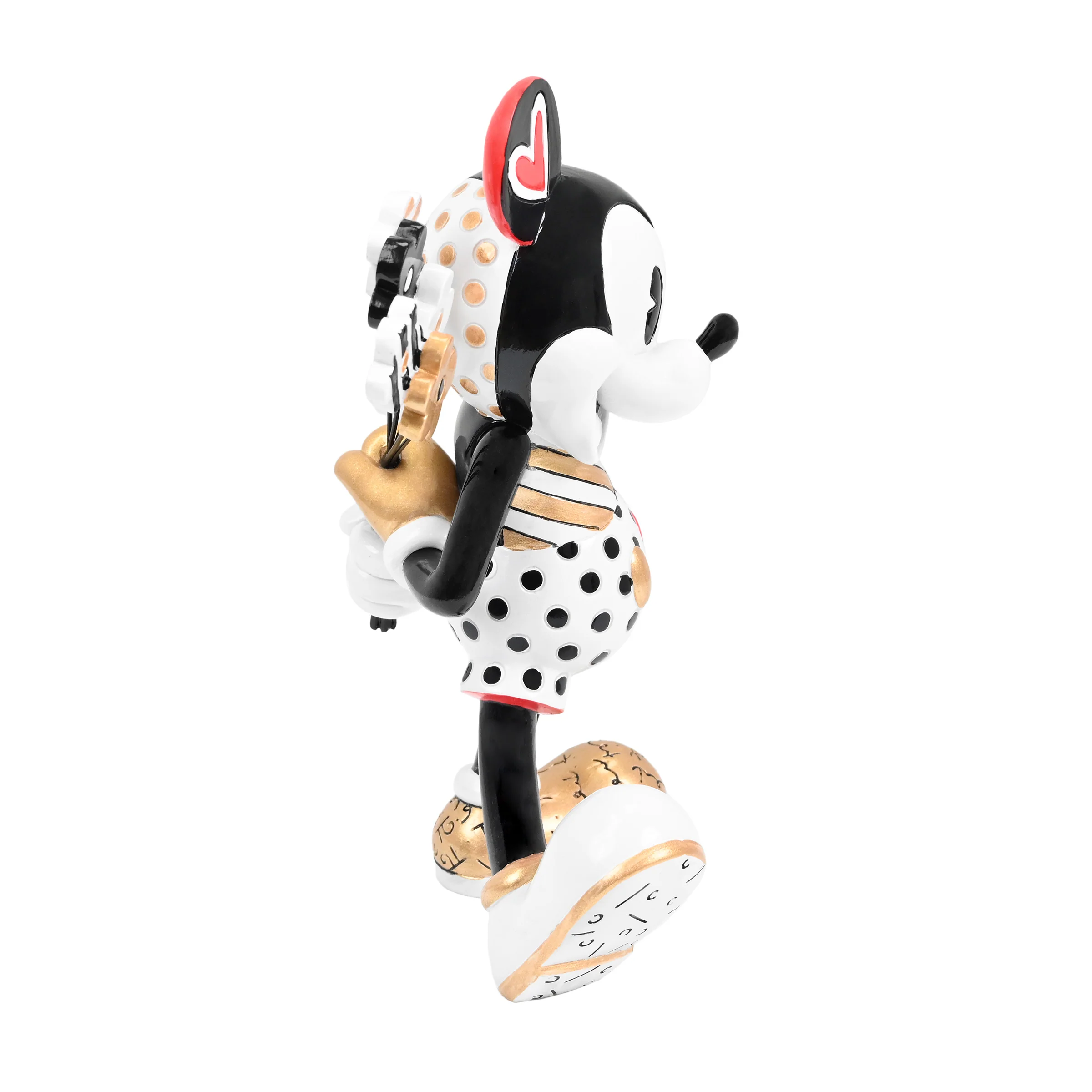 Mickey With Flowers - Black & Gold - Disney by Britto Figurine - Image 4