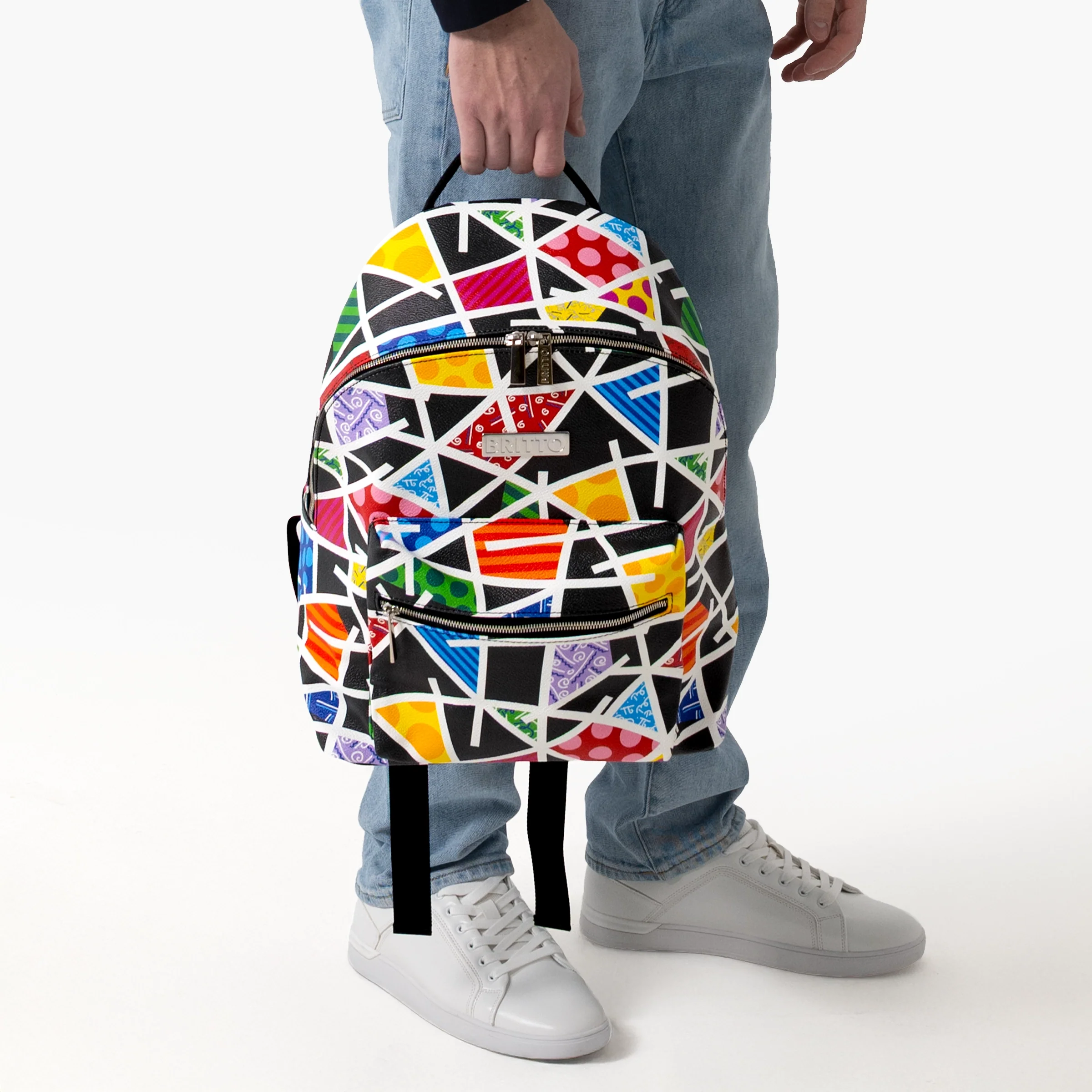 Midnight Landscape Britto Eco Leather Large Backpack - Image 5