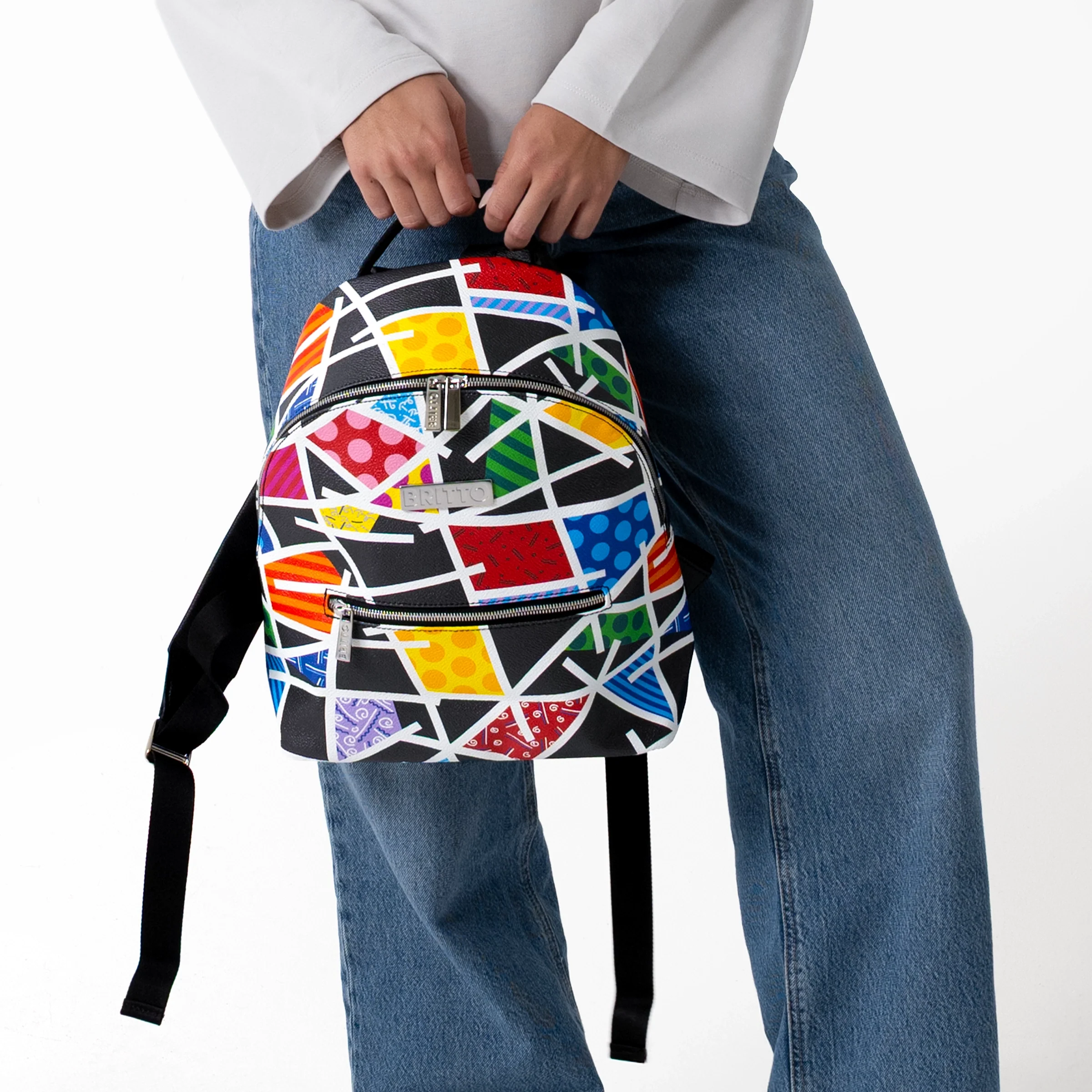 Midnight Landscape Britto Eco Leather Small Backpack - Image 5
