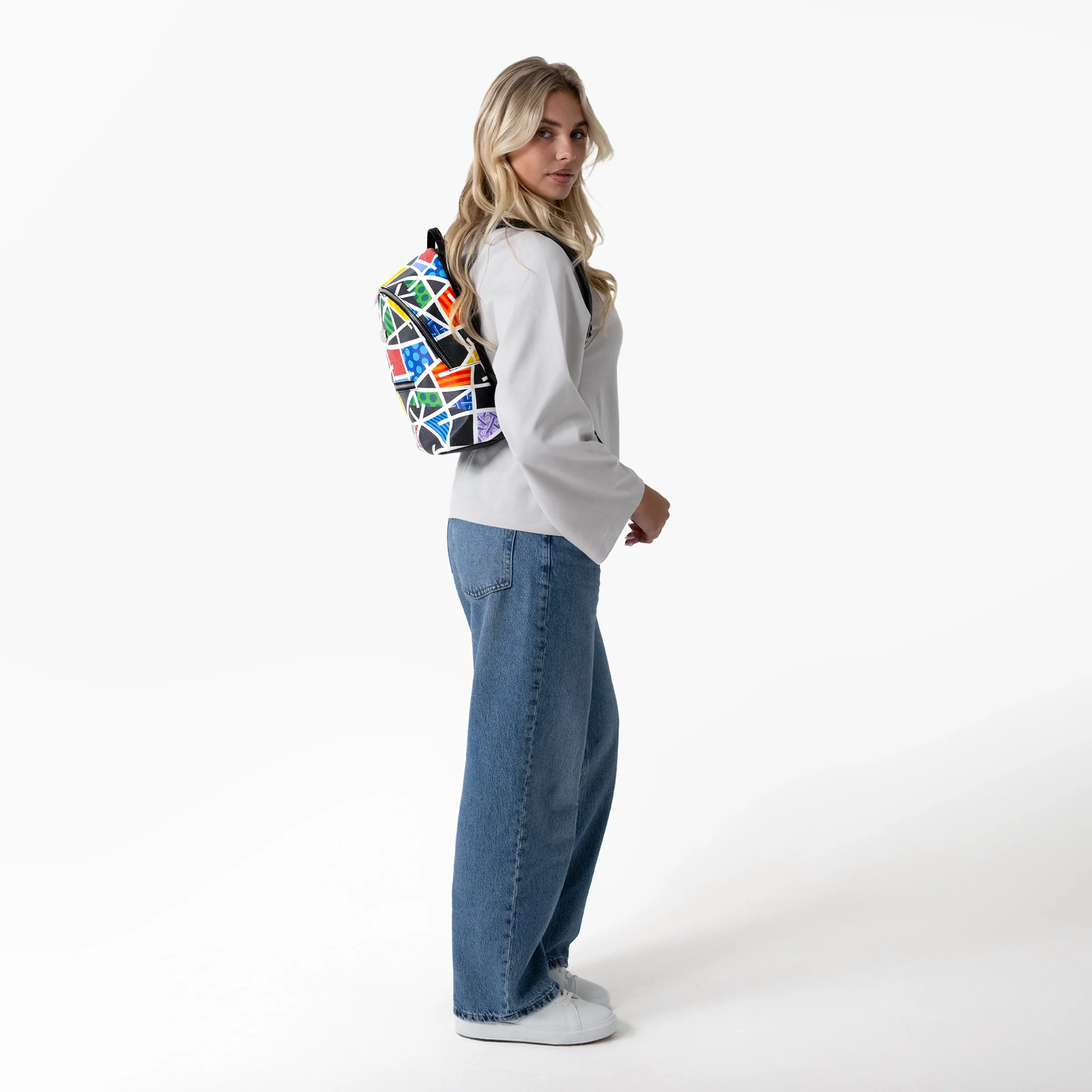 Midnight Landscape Britto Eco Leather Small Backpack - Image 6