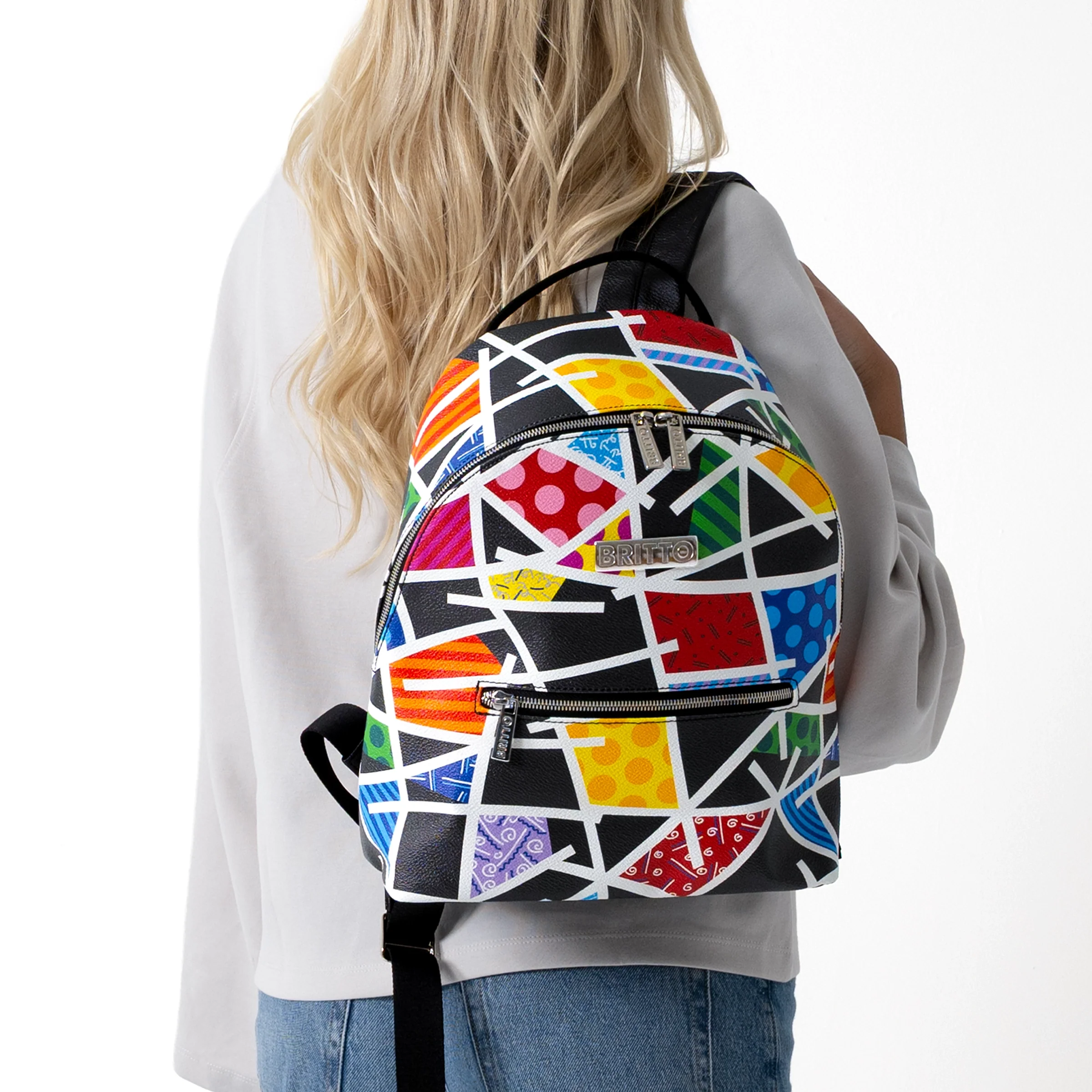 Midnight Landscape Britto Eco Leather Small Backpack - Image 7