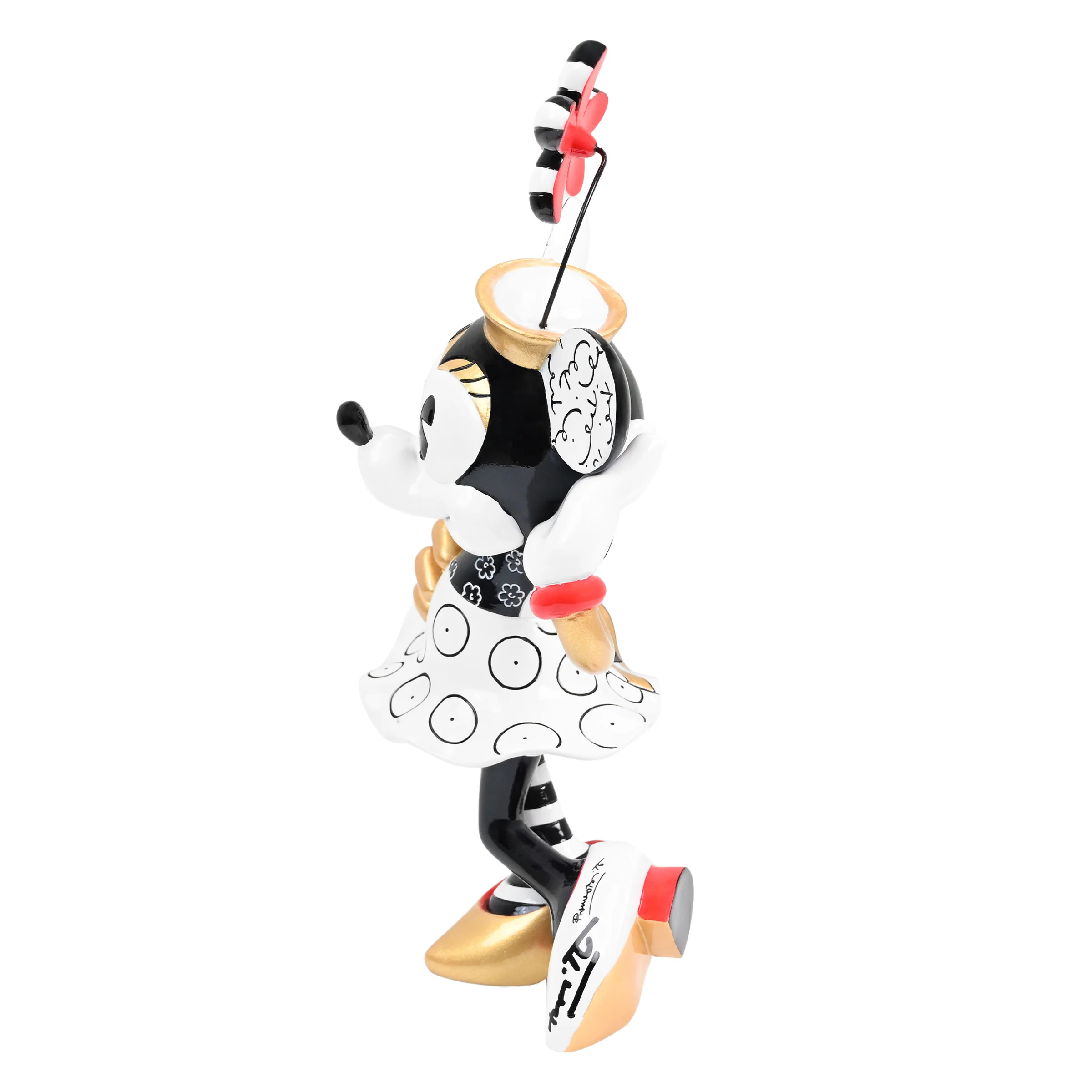 Minnie With Flower Hat - Black & Gold - Disney by Britto Figurine - Image 2