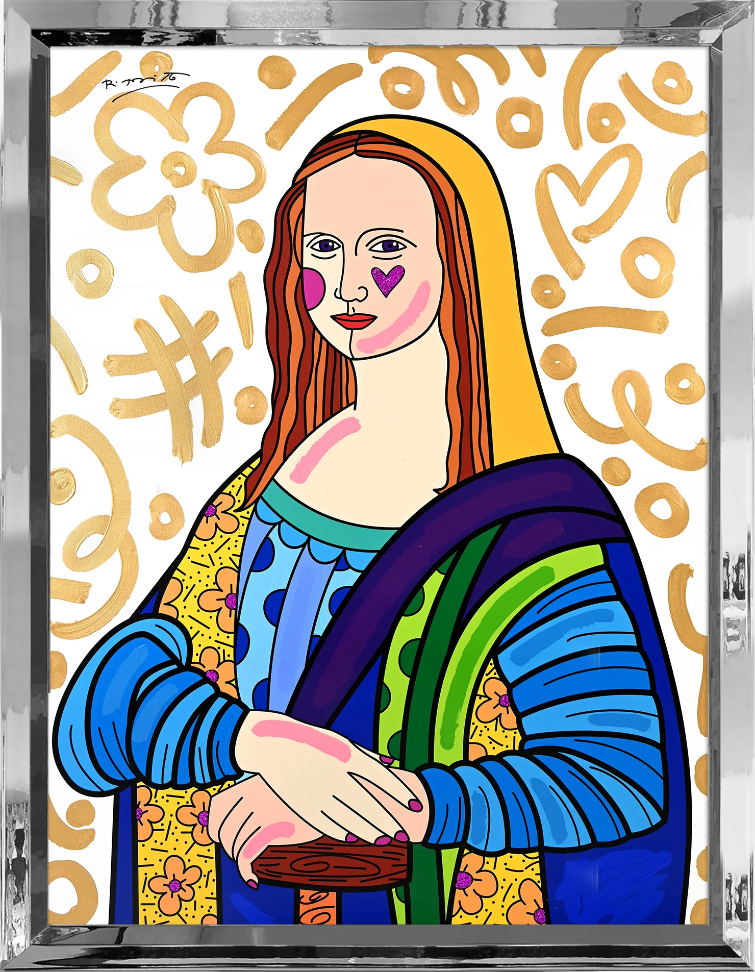 Mona Lisa - Mixed Media Original - Image 8