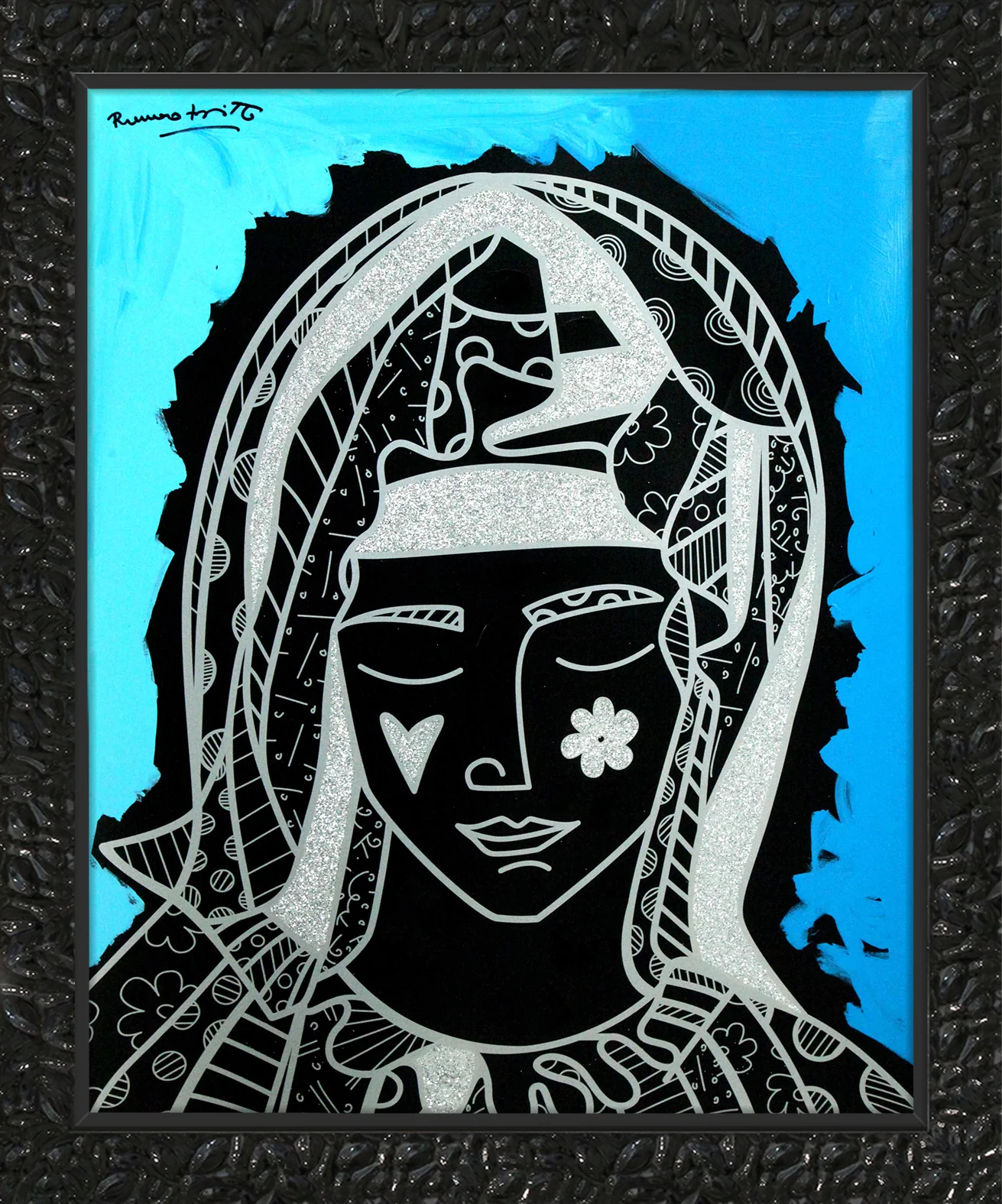 Mother Blue - Mixed Media Original - Image 13