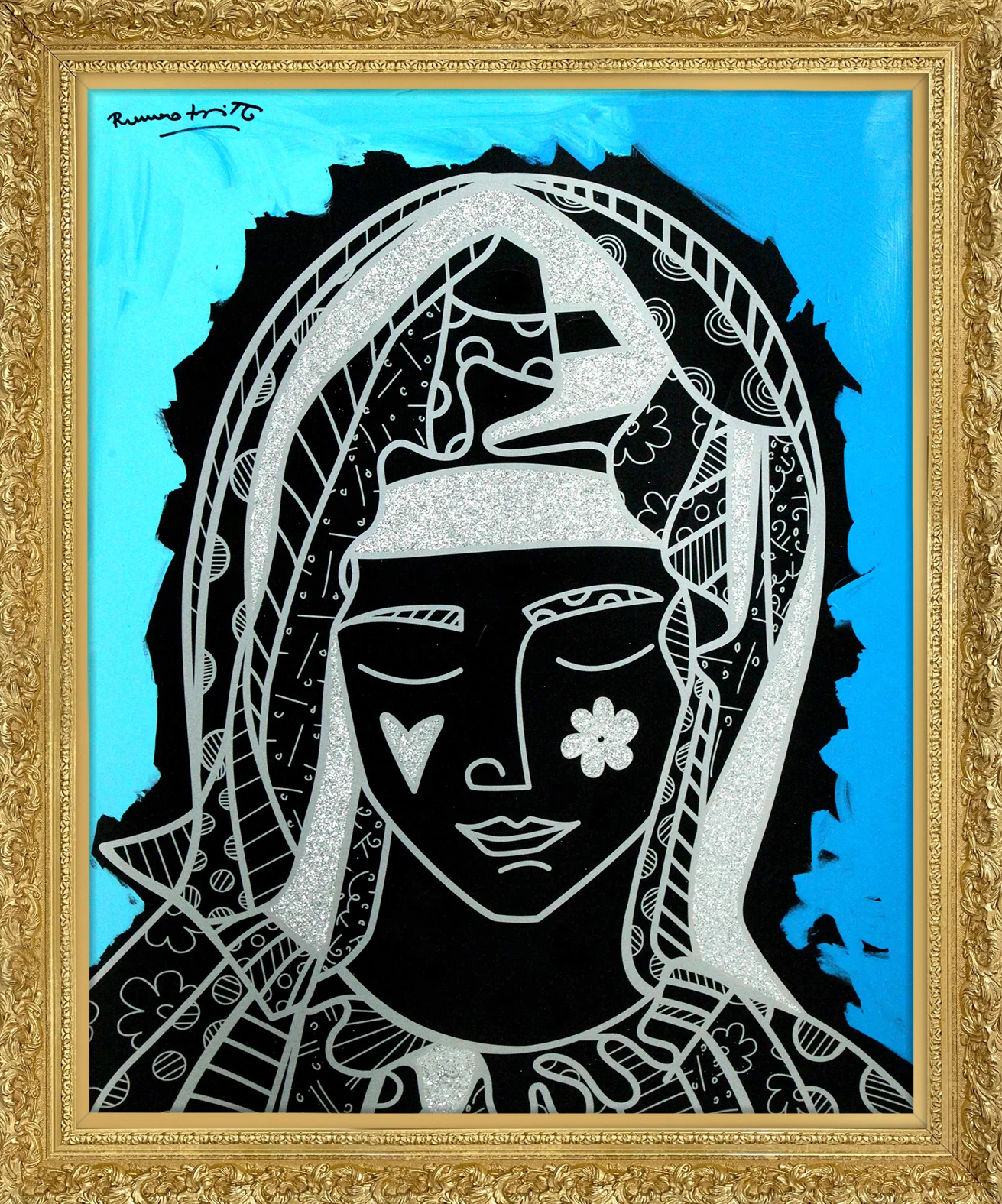 Mother Blue - Mixed Media Original - Image 15