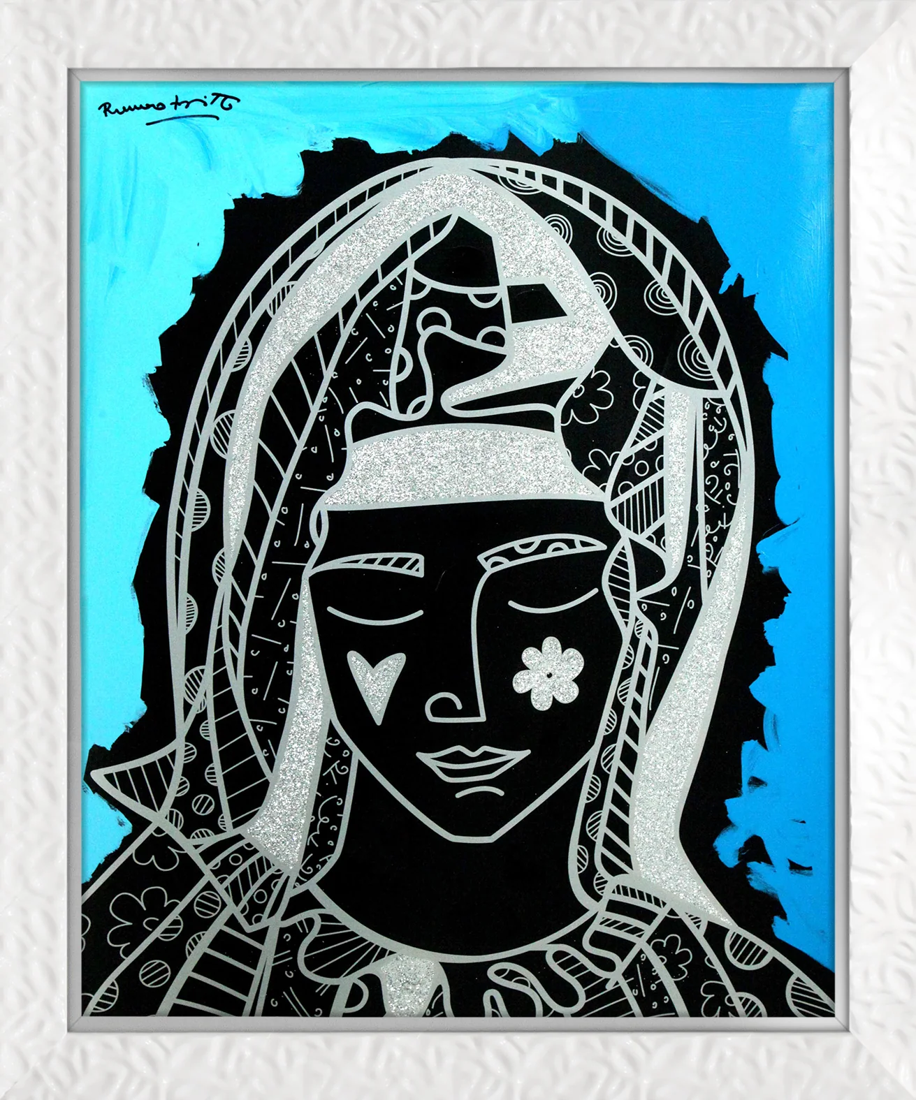Mother Blue - Mixed Media Original - Image 17