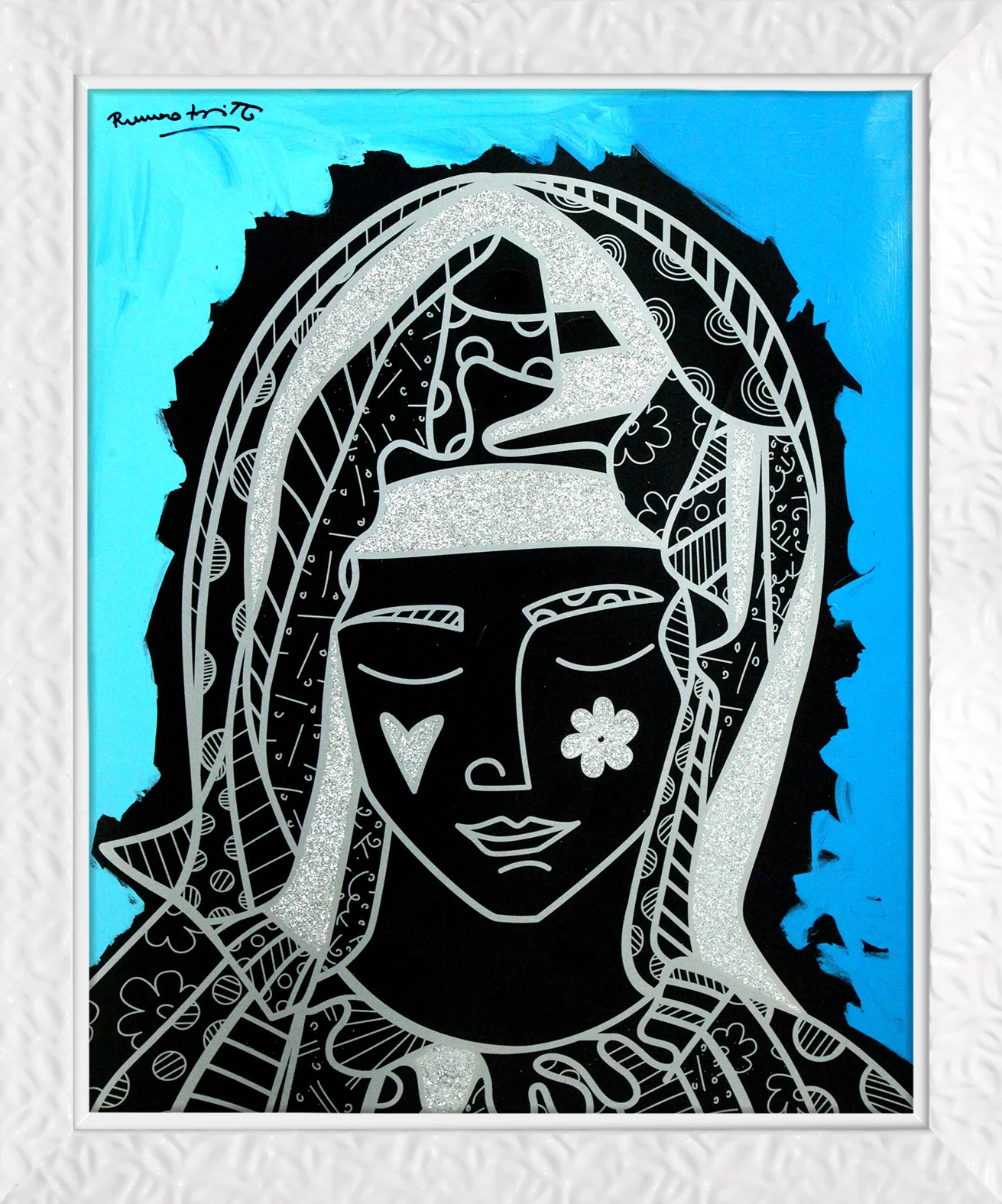 Mother Blue - Mixed Media Original - Image 18