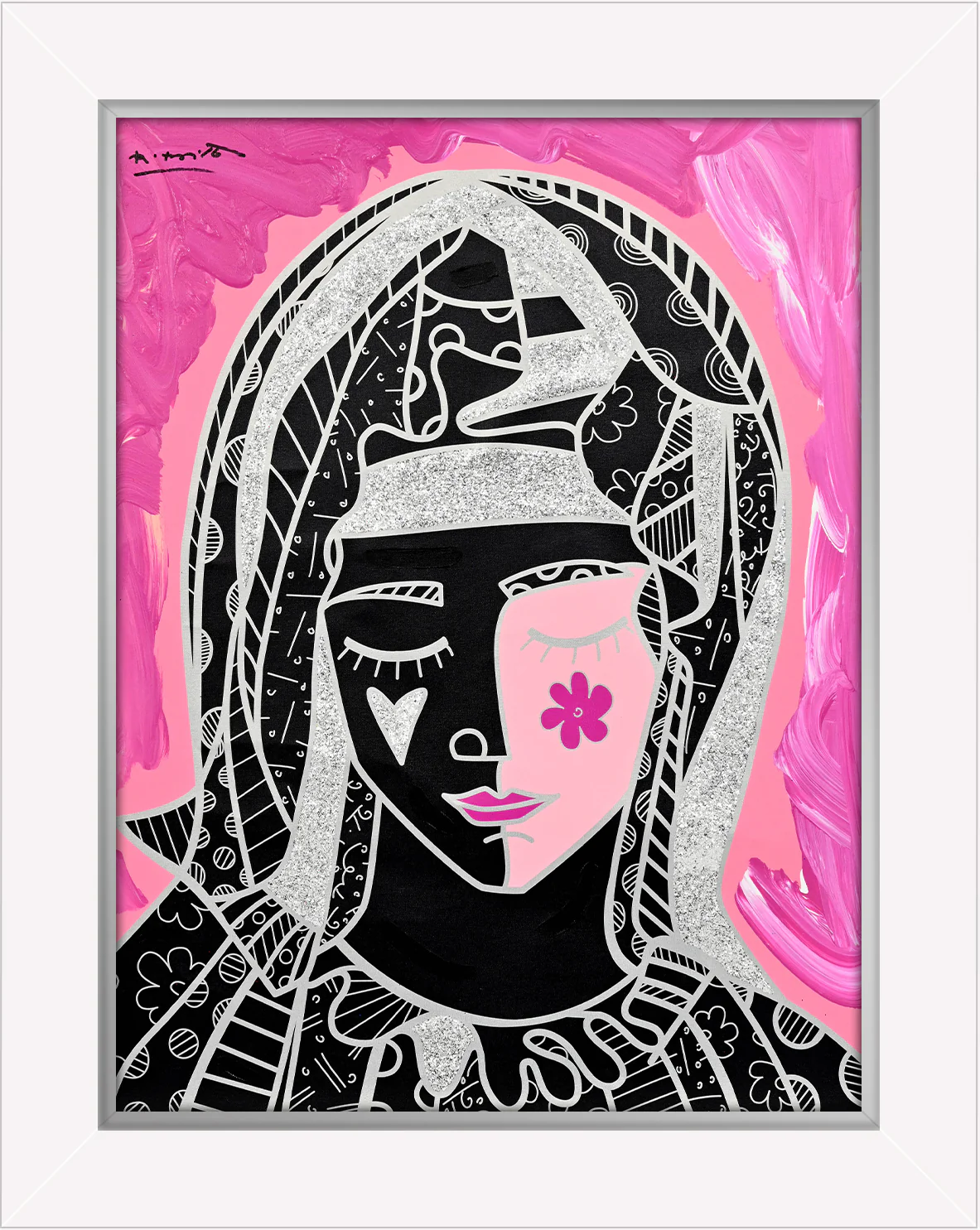 Mother In Pink Silver - Mixed Media Original - Image 16