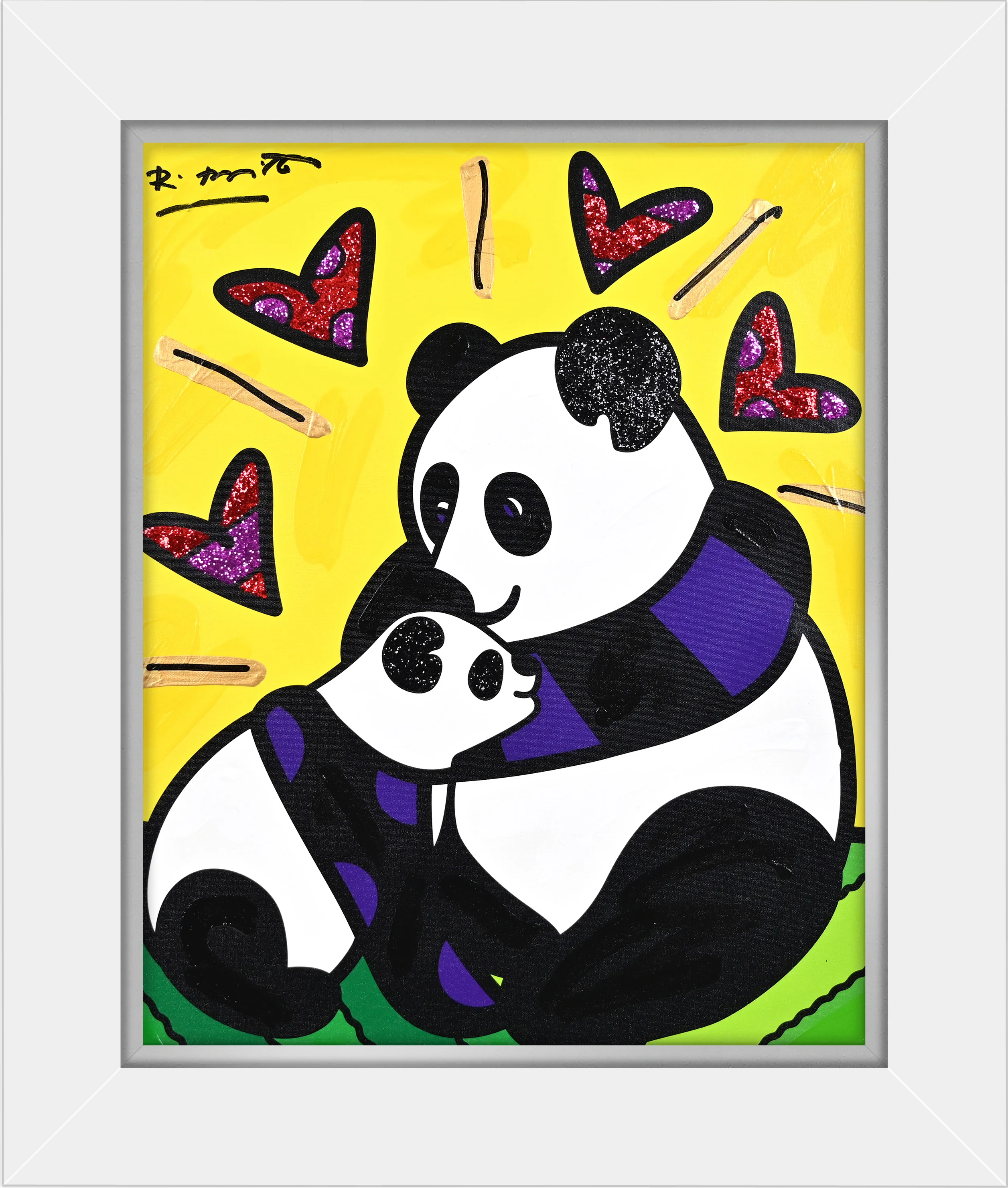 Panda Love - Mixed Media Original - Image 16