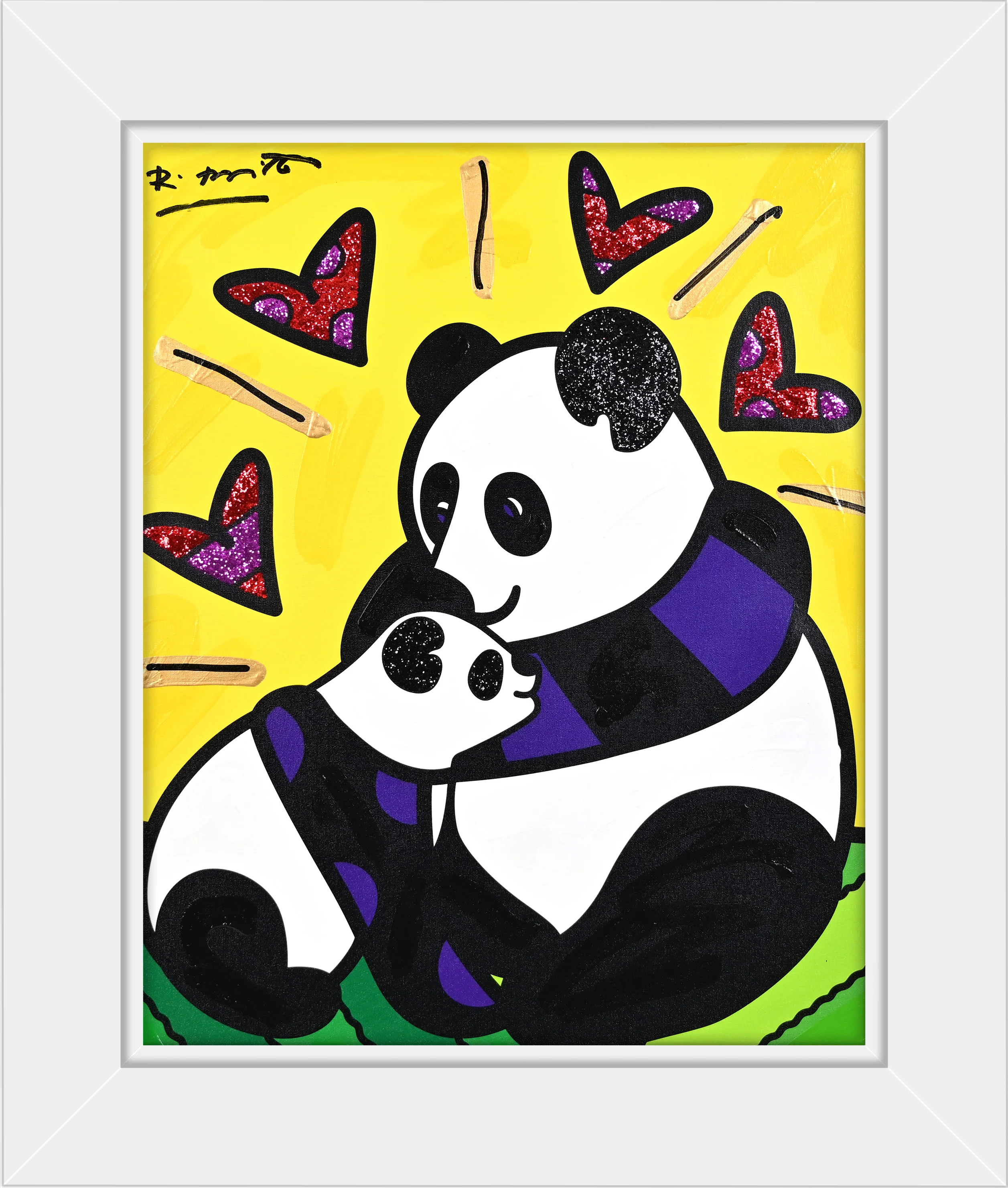 Panda Love - Mixed Media Original - Image 17