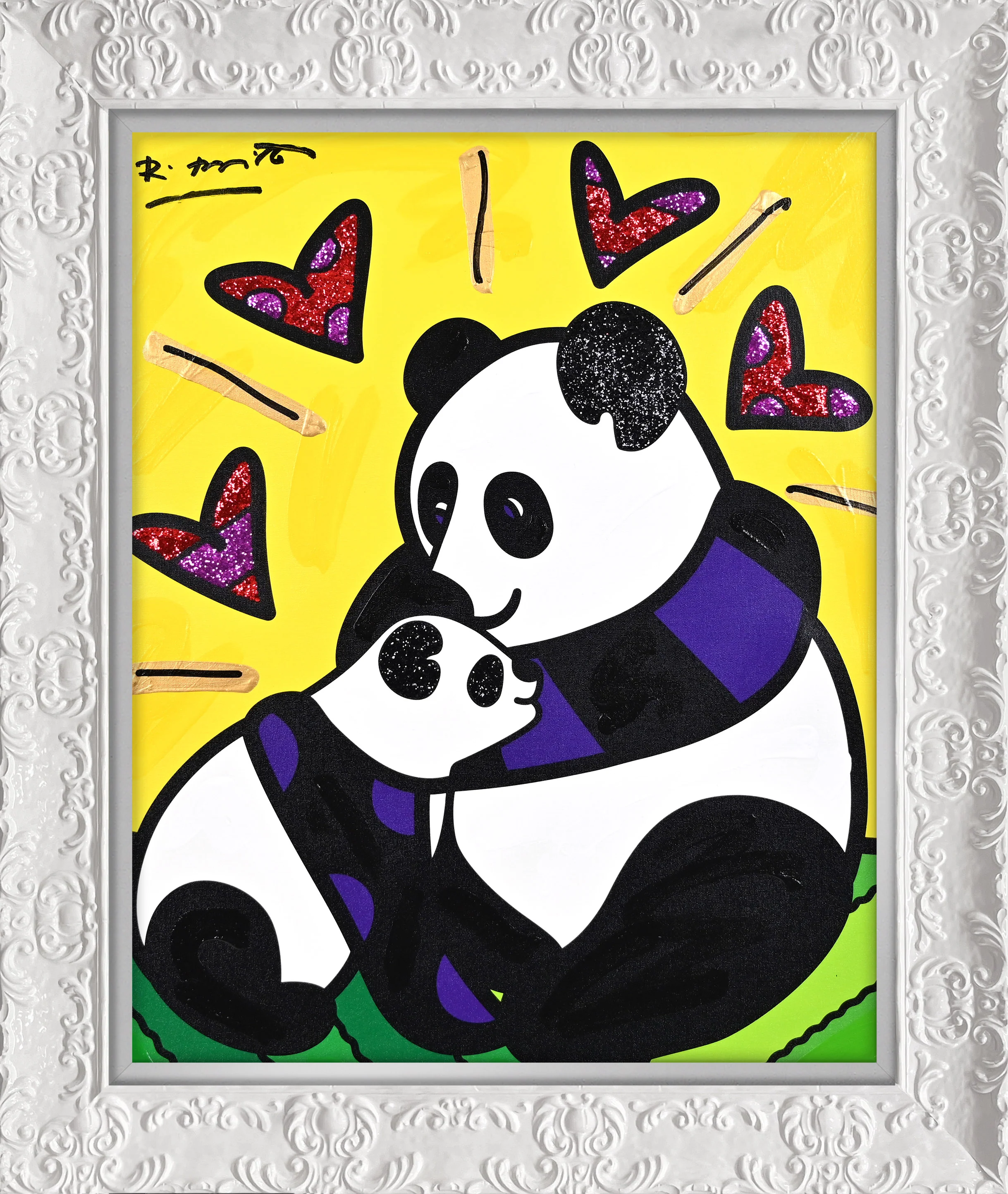 Panda Love - Mixed Media Original - Image 18