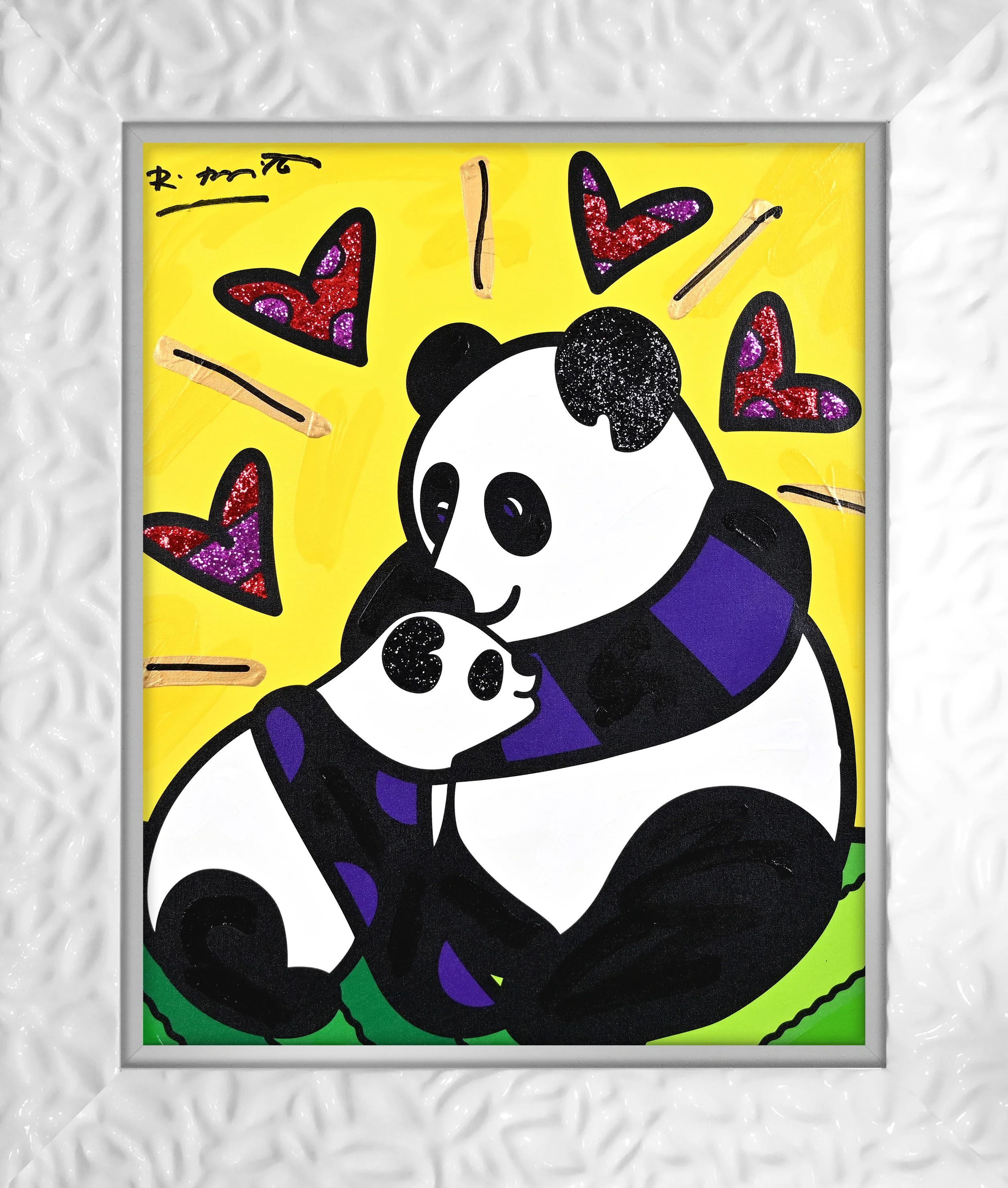 Panda Love - Mixed Media Original - Image 20