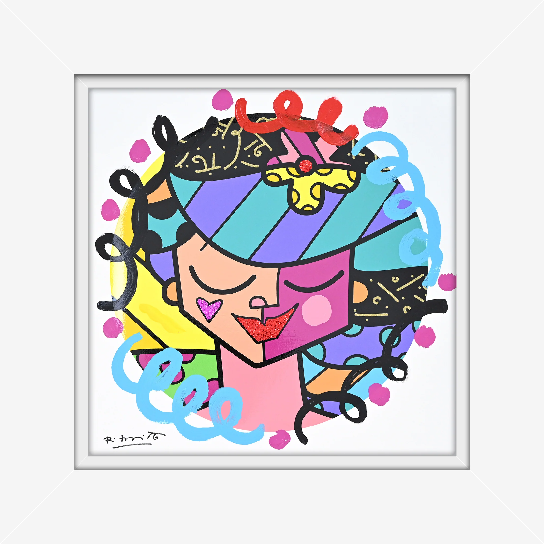 Pink Face - Mixed Media Original - Image 12