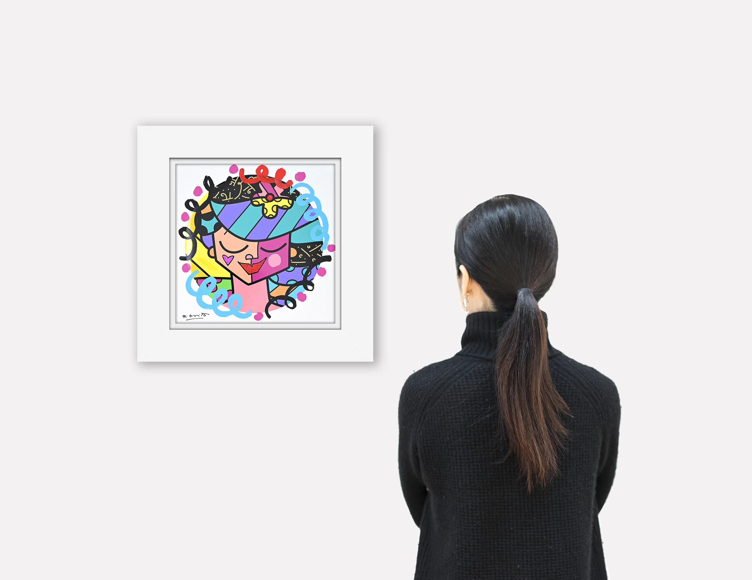 Pink Face - Mixed Media Original - Image 3