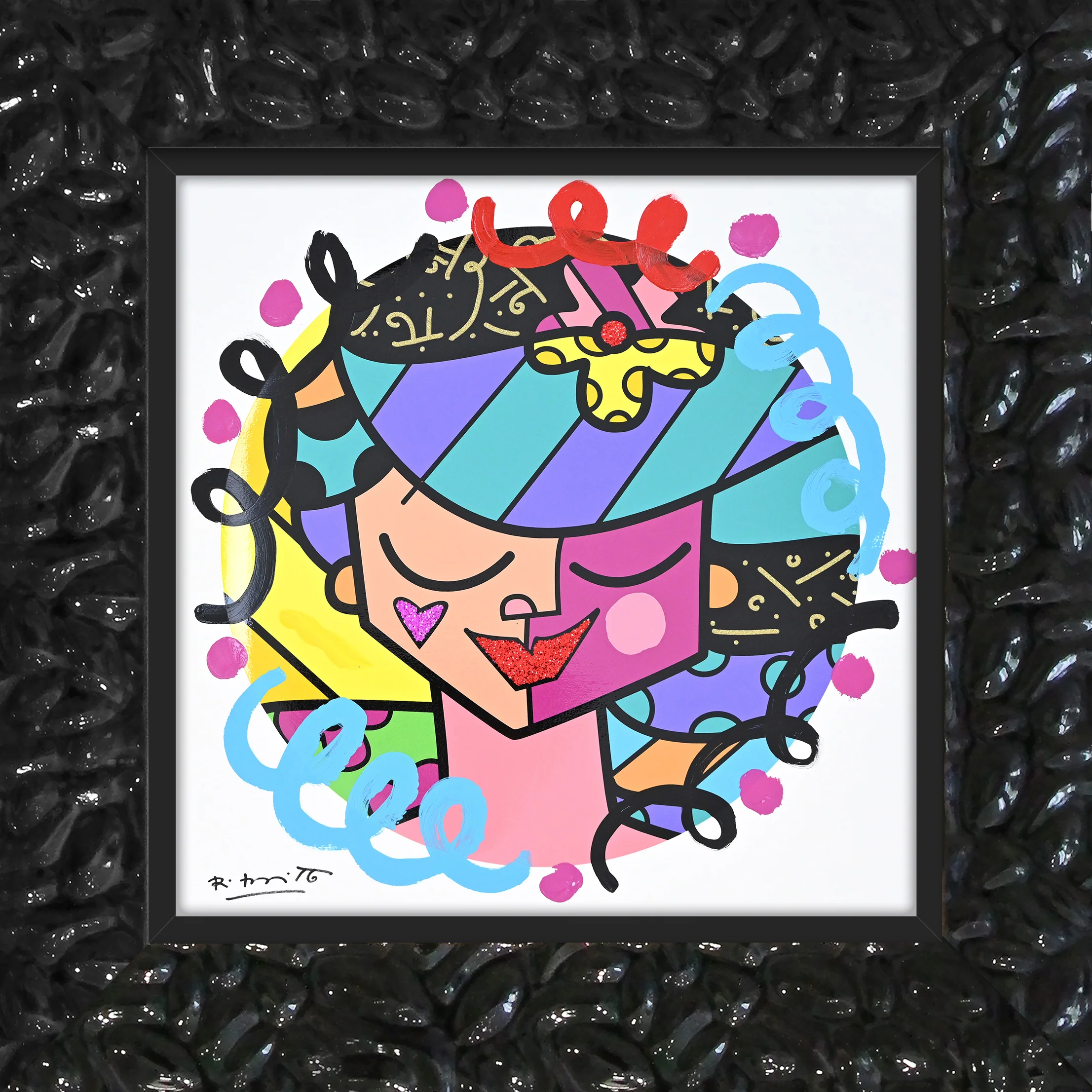 Pink Face - Mixed Media Original - Image 6