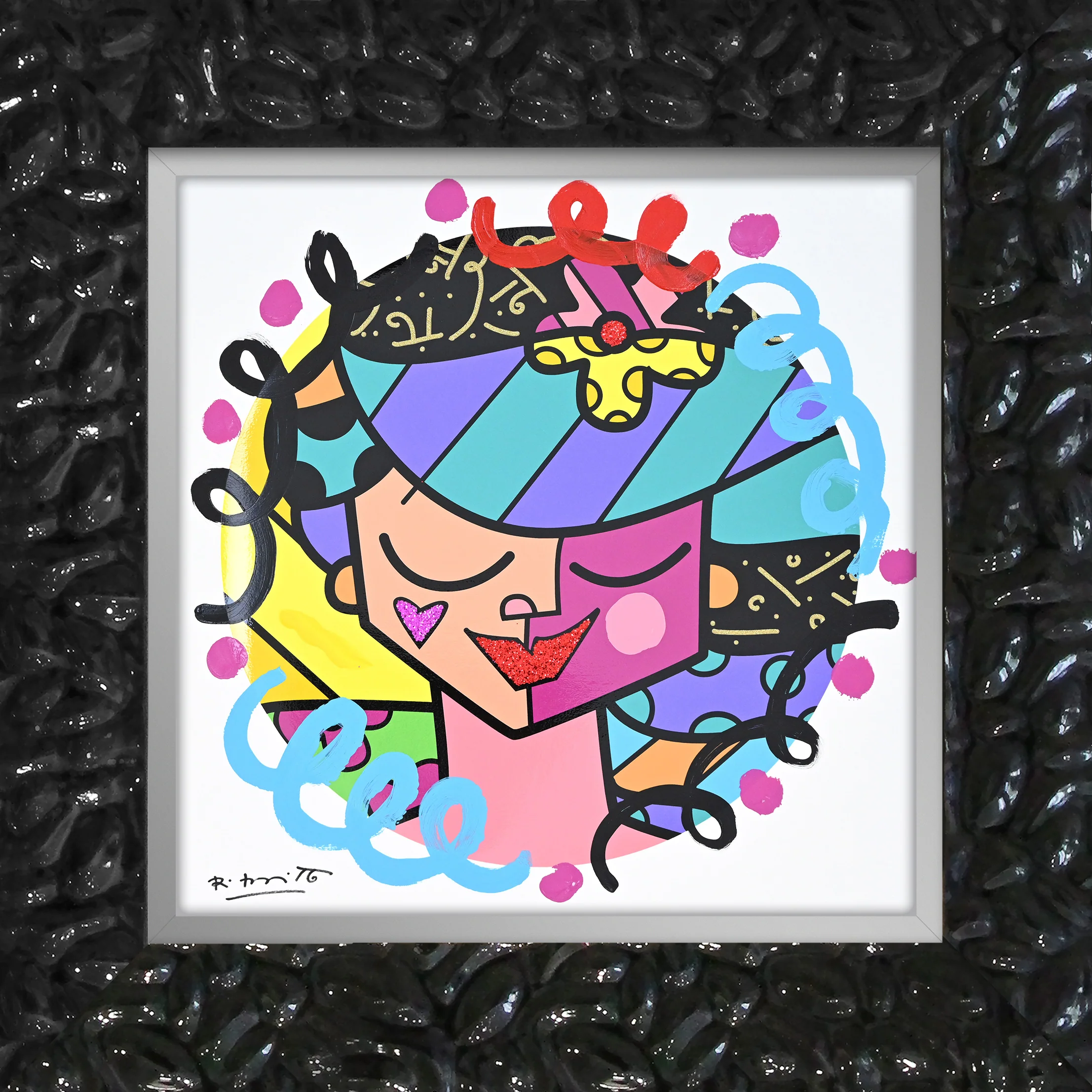 Pink Face - Mixed Media Original - Image 7