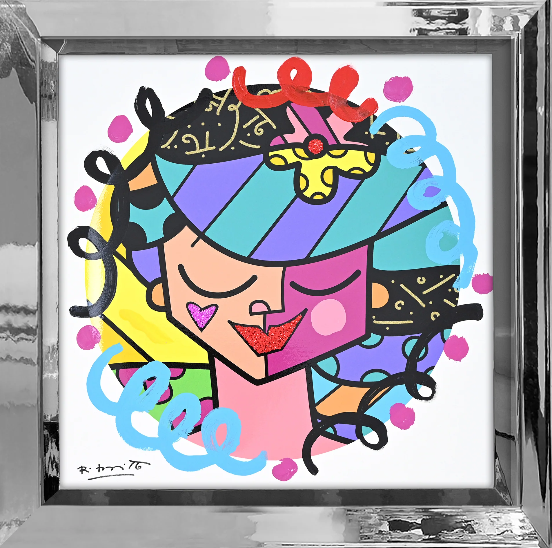 Pink Face - Mixed Media Original - Image 8