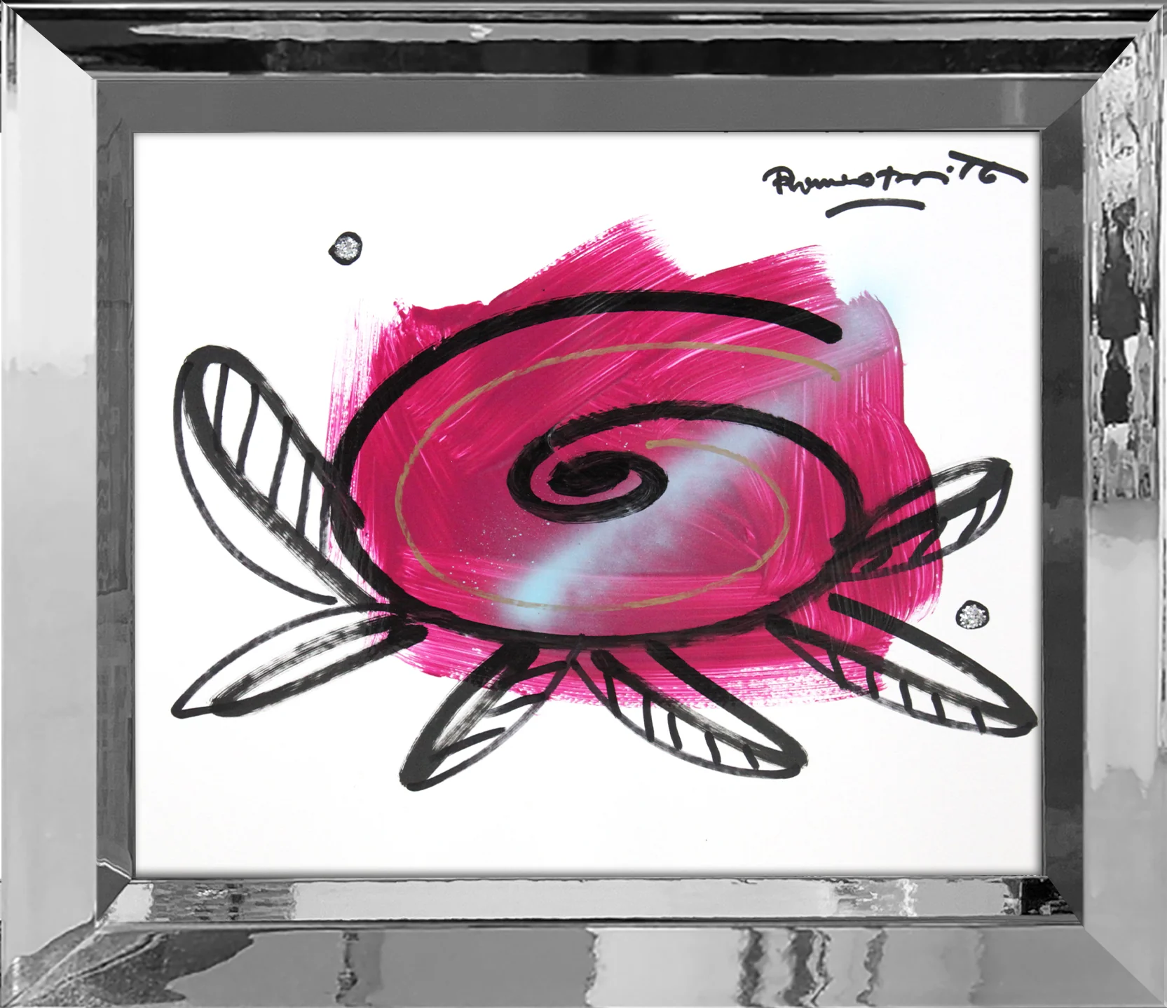 PINK FLOWER -  Original Drawing - Image 10