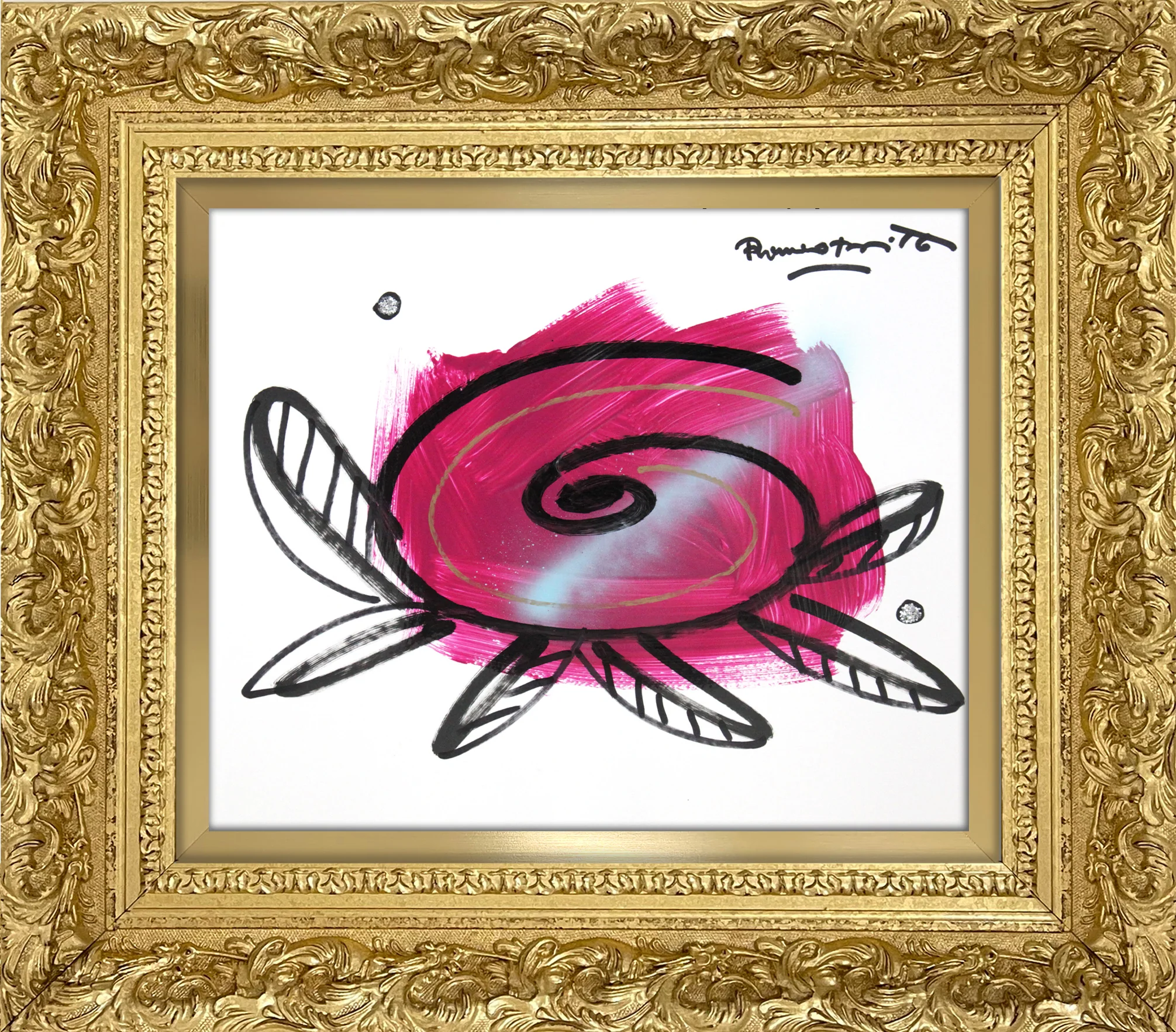 PINK FLOWER -  Original Drawing - Image 11