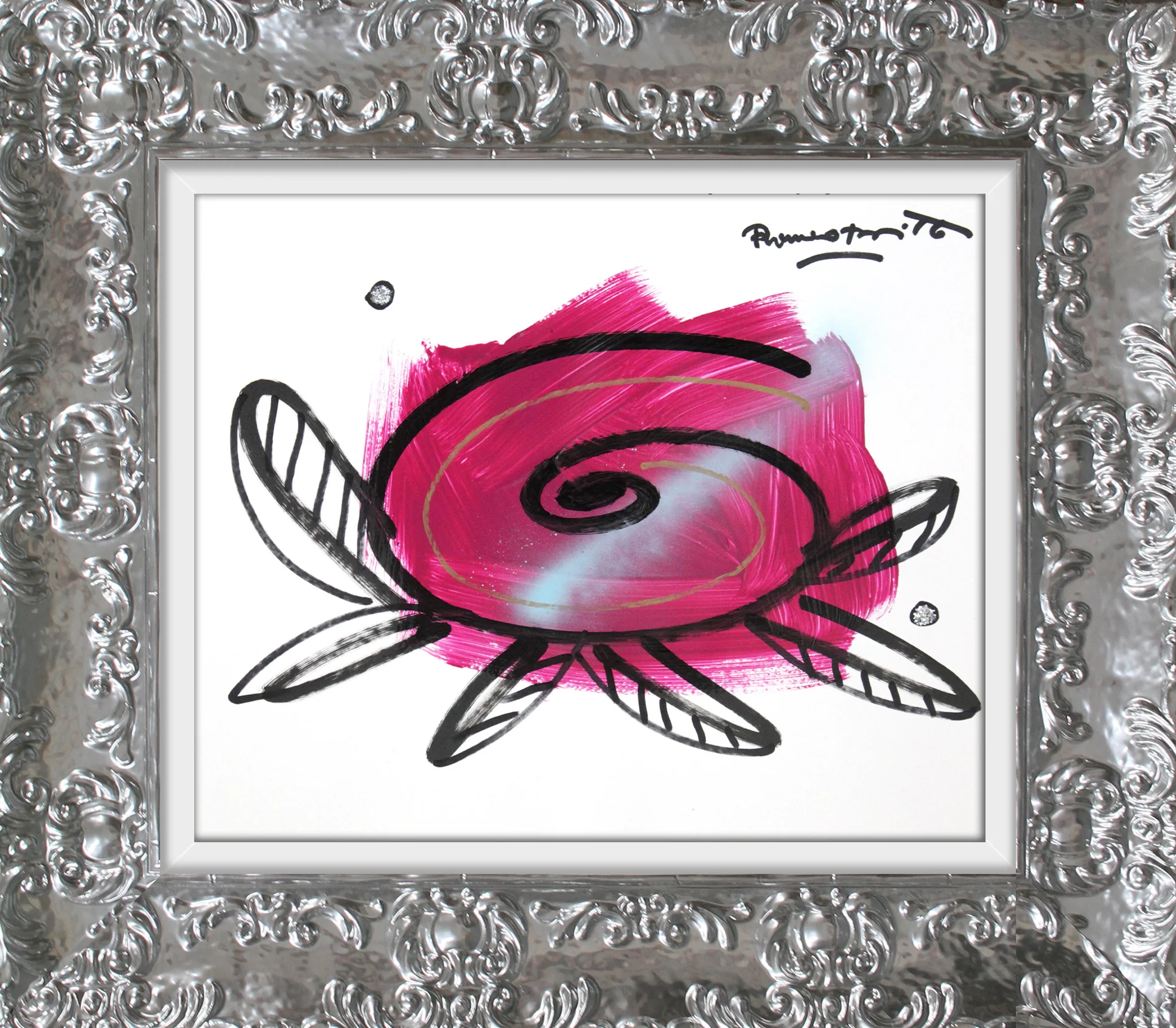 PINK FLOWER -  Original Drawing - Image 12