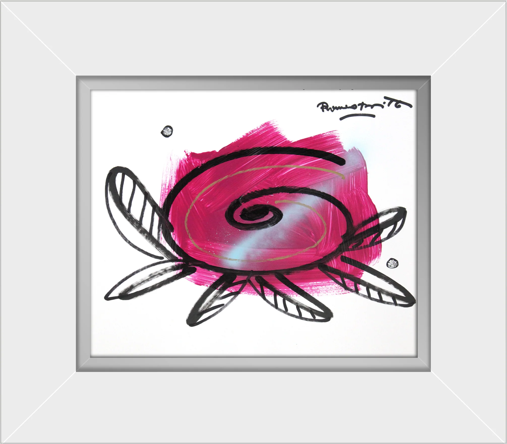 PINK FLOWER -  Original Drawing - Image 13