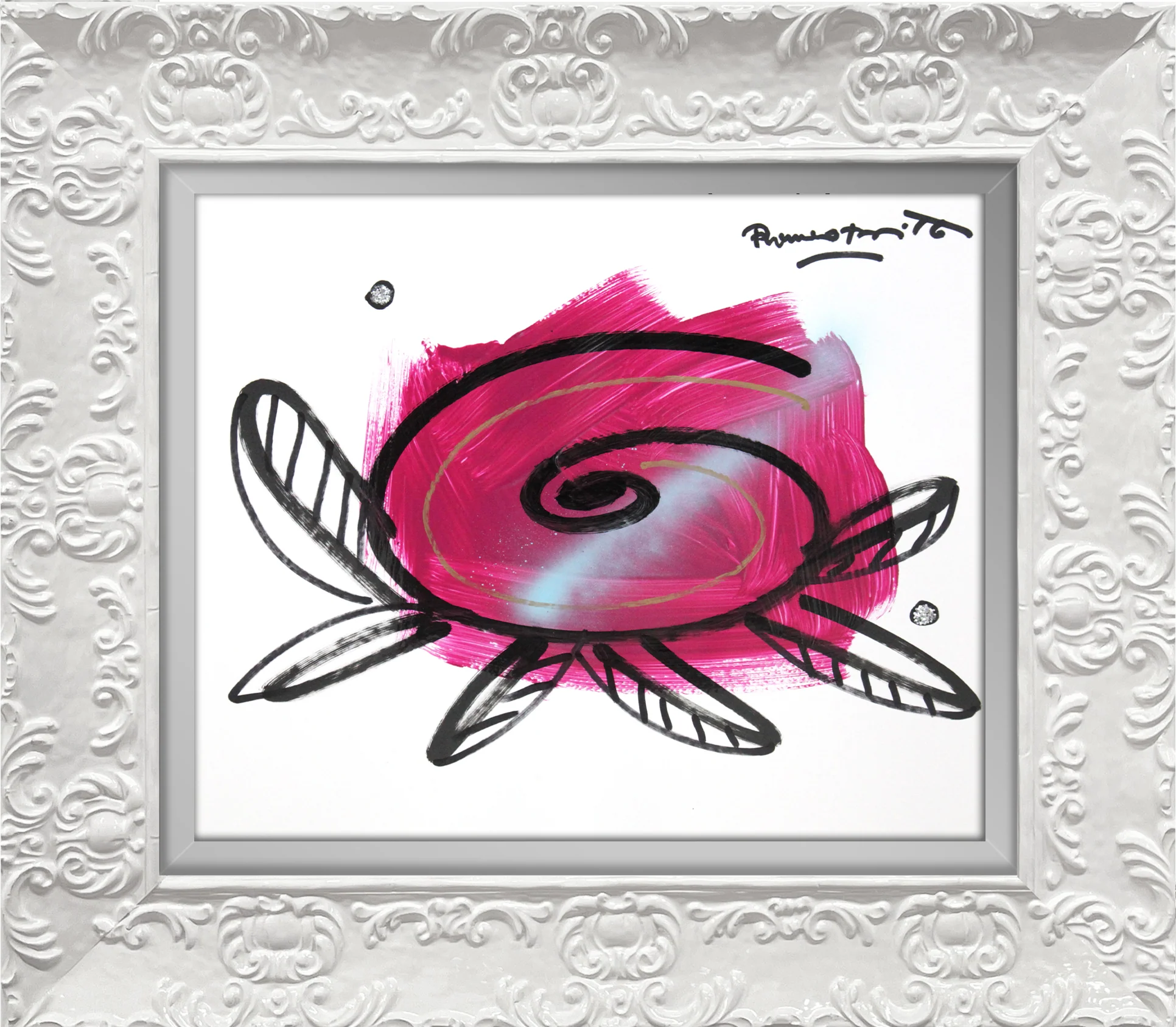 PINK FLOWER -  Original Drawing - Image 15