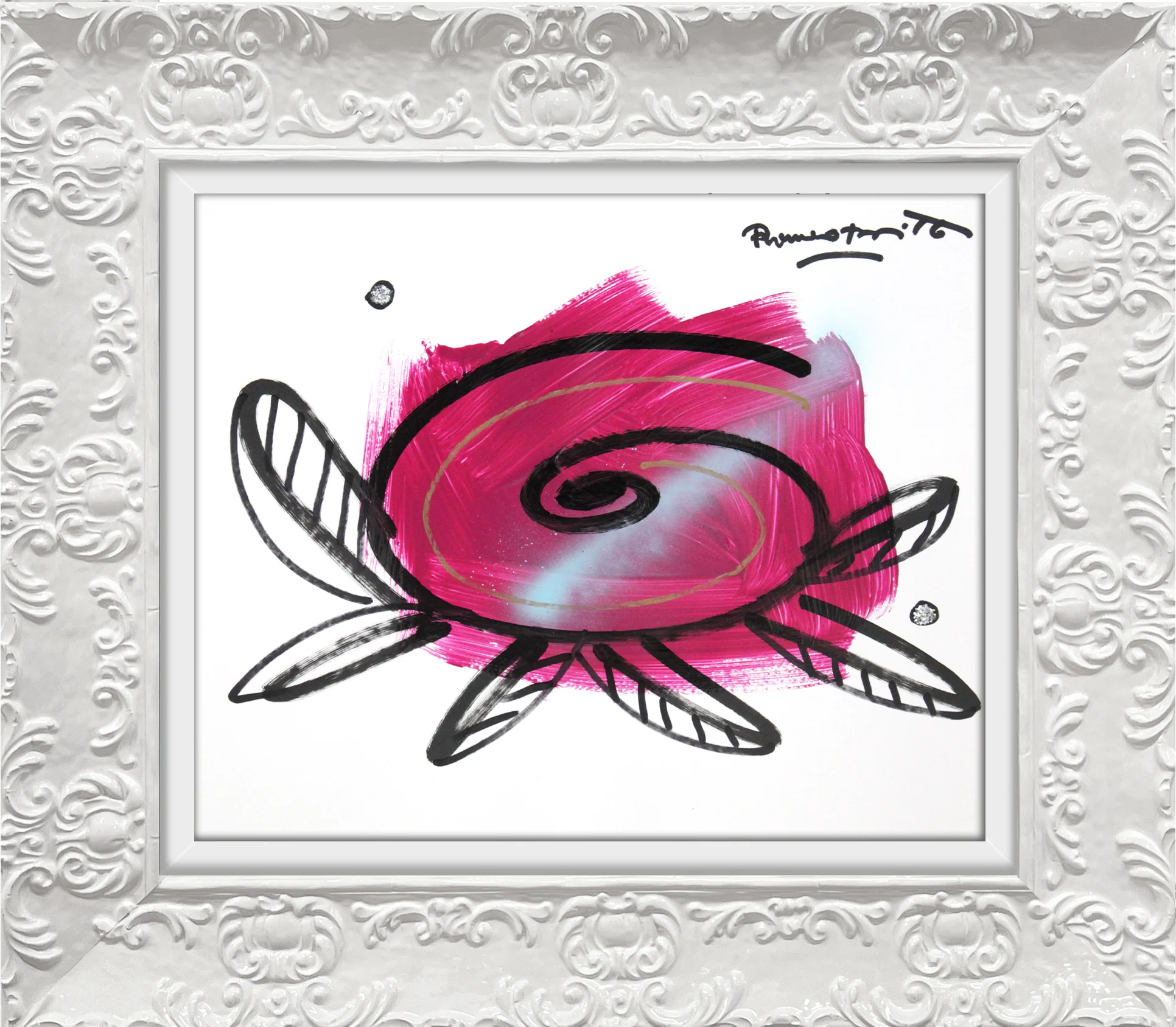 PINK FLOWER -  Original Drawing - Image 16
