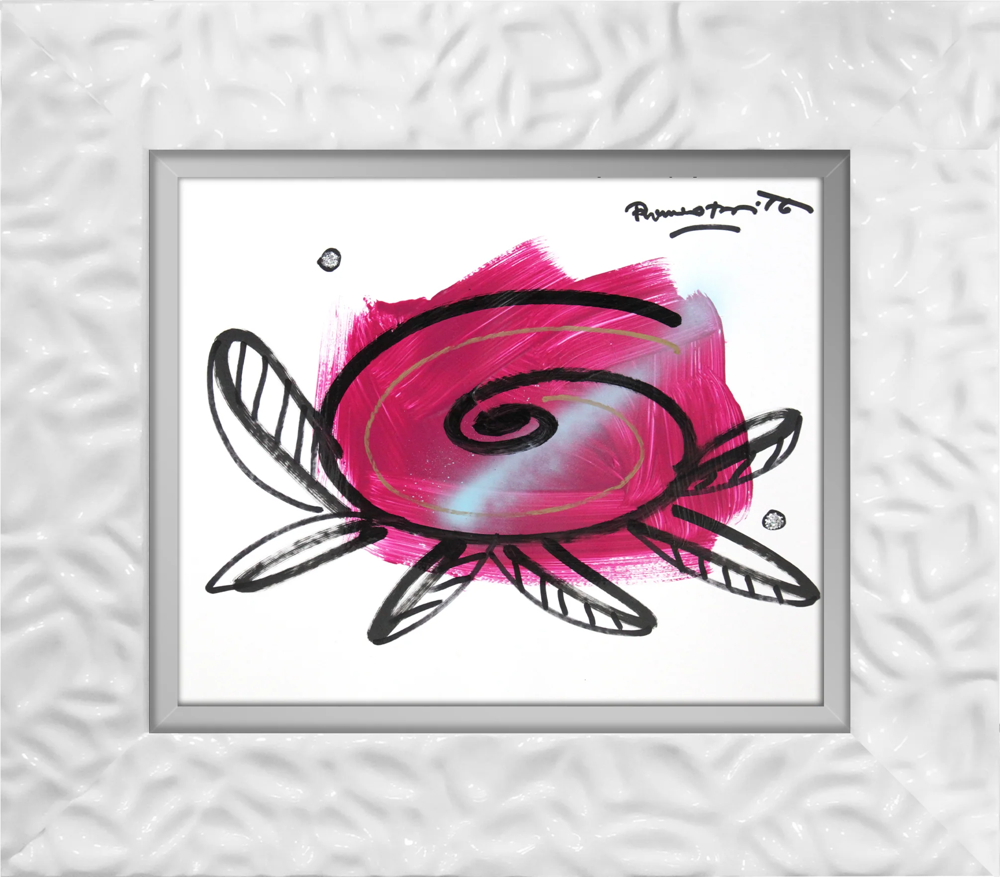 PINK FLOWER -  Original Drawing - Image 17