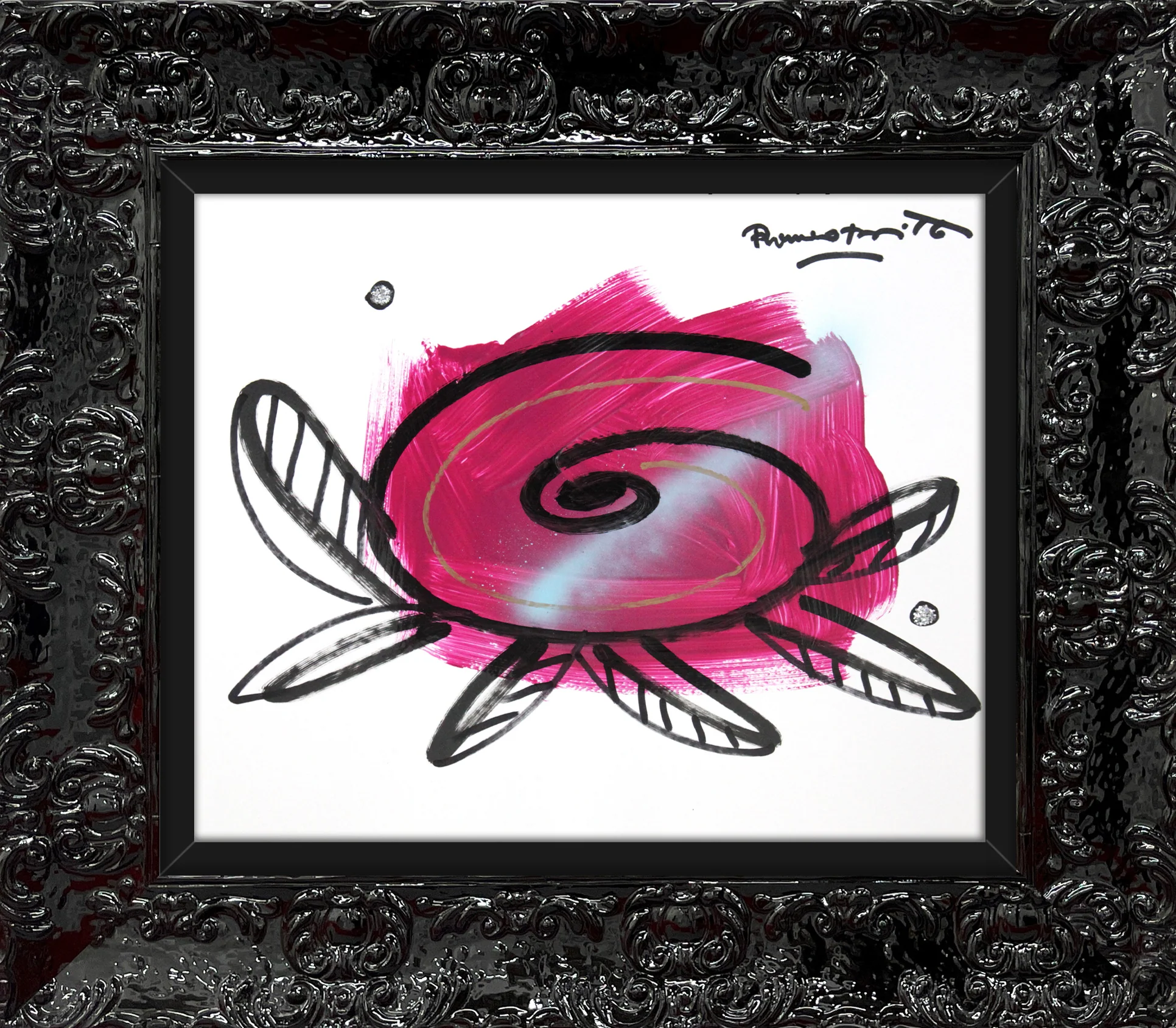 PINK FLOWER -  Original Drawing - Image 2