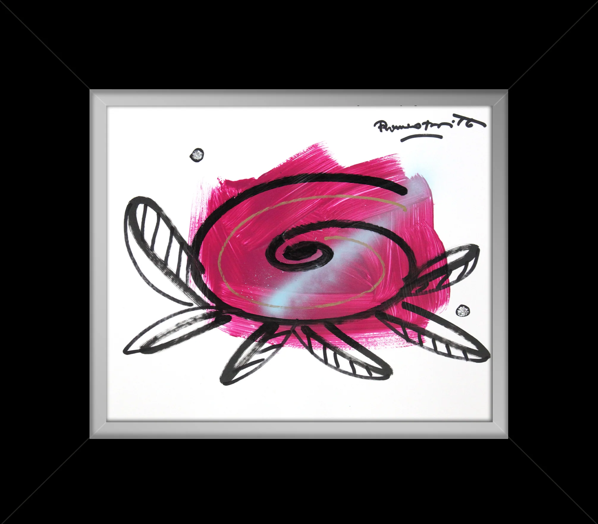 PINK FLOWER -  Original Drawing - Image 6
