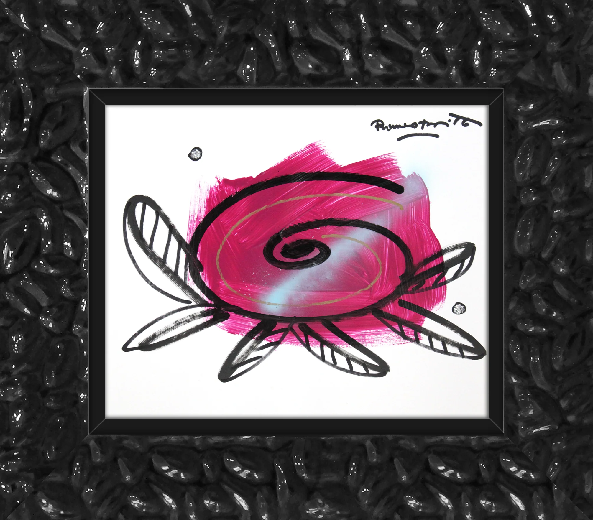 PINK FLOWER -  Original Drawing - Image 8