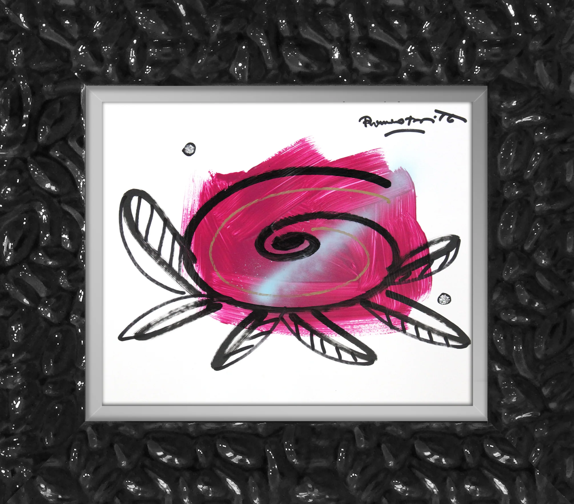 PINK FLOWER -  Original Drawing - Image 9