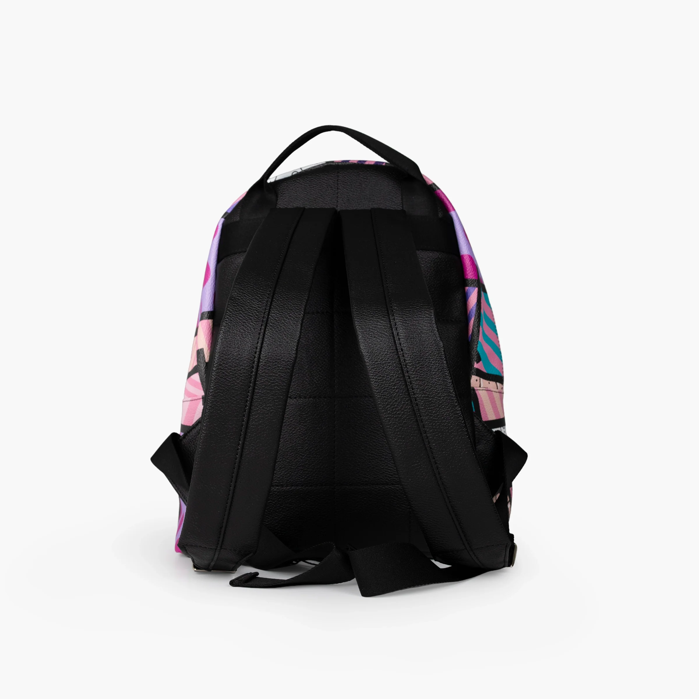 Pink Landscape Britto Eco Leather Small Backpack - Image 2