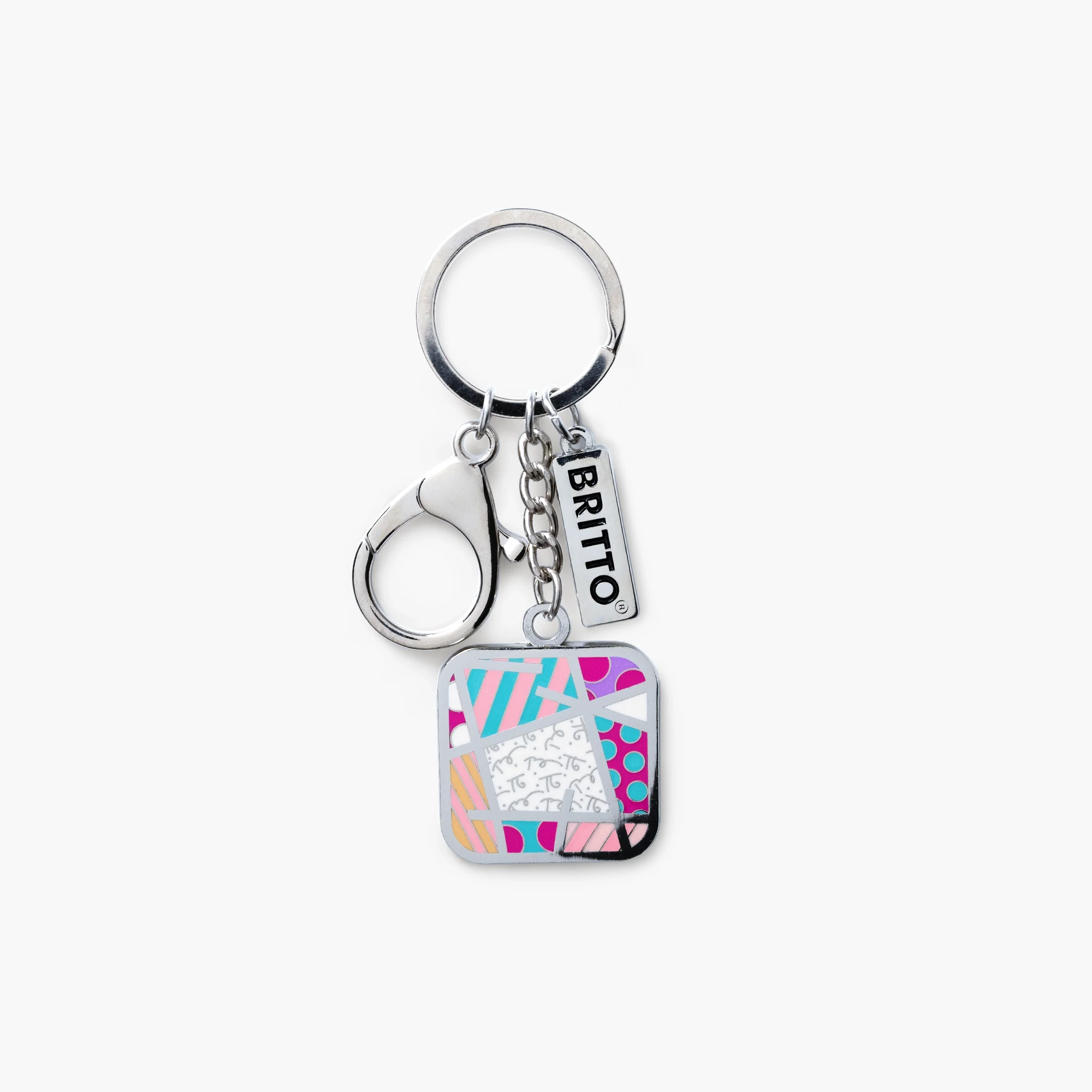 Pink Landscape Britto Keychain & Bag Charm