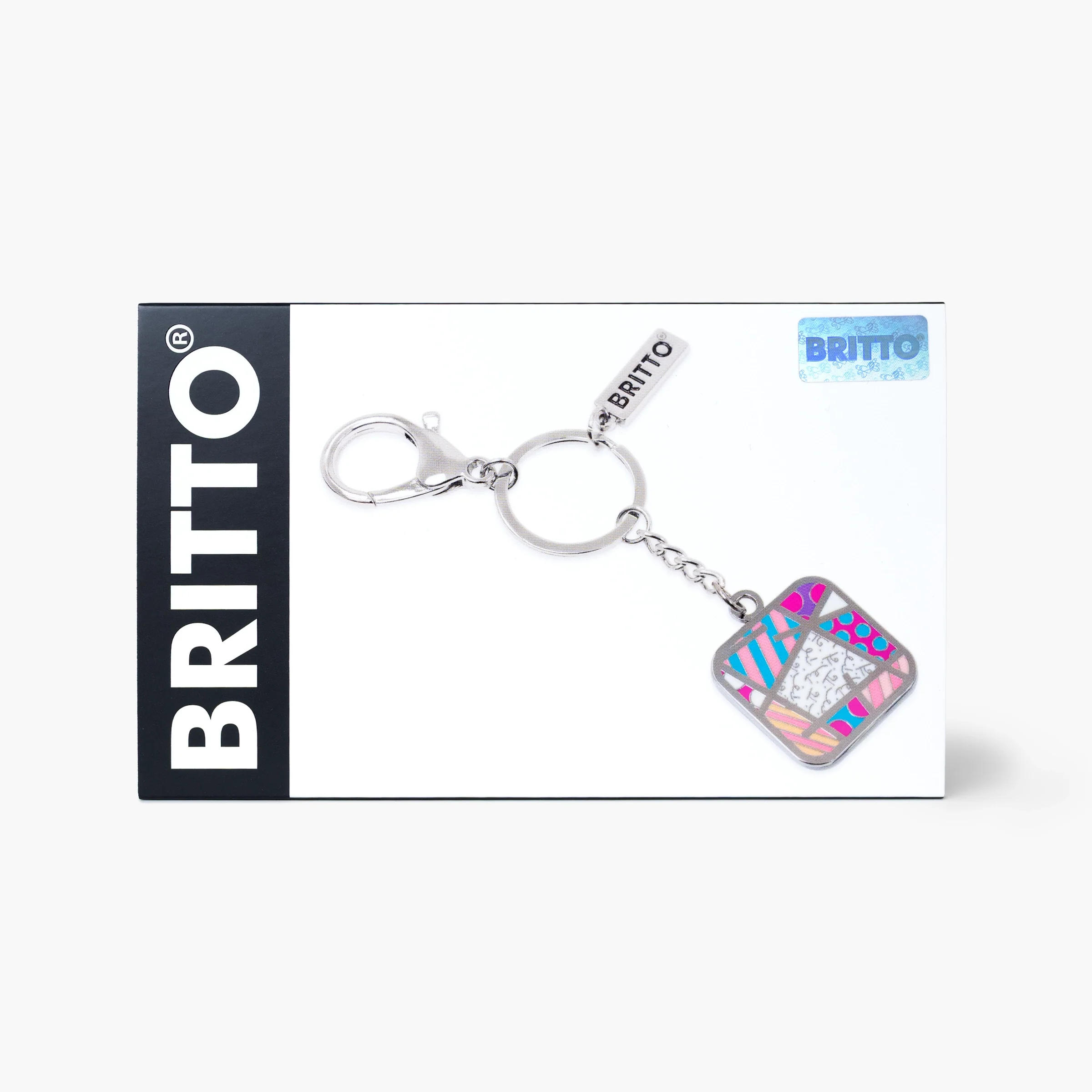 Pink Landscape Britto Keychain & Bag Charm - Image 5